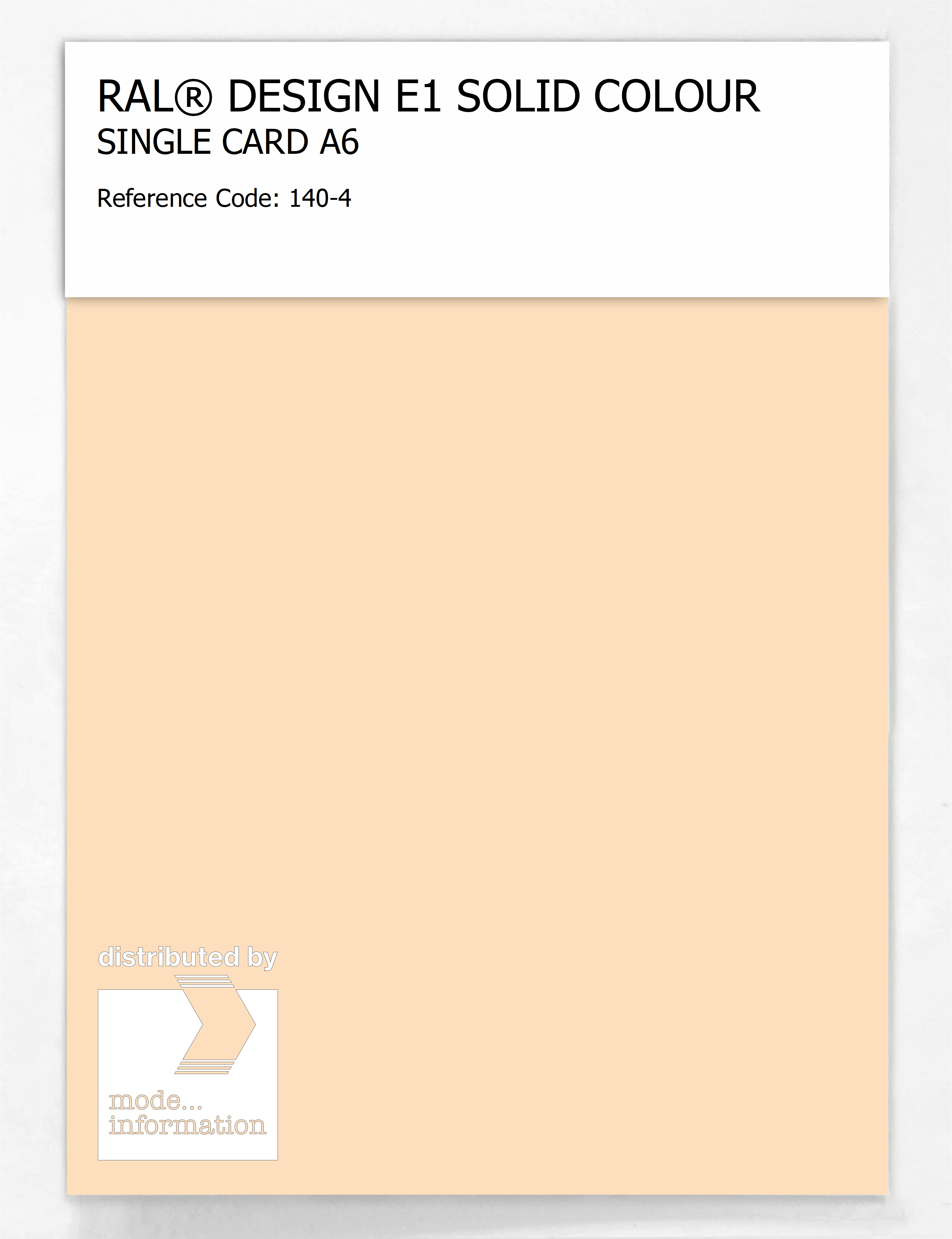 Product image 1 of the product “RAL® EFFECT E1 SINGLE CARD 100 SERIES 140-4 ”