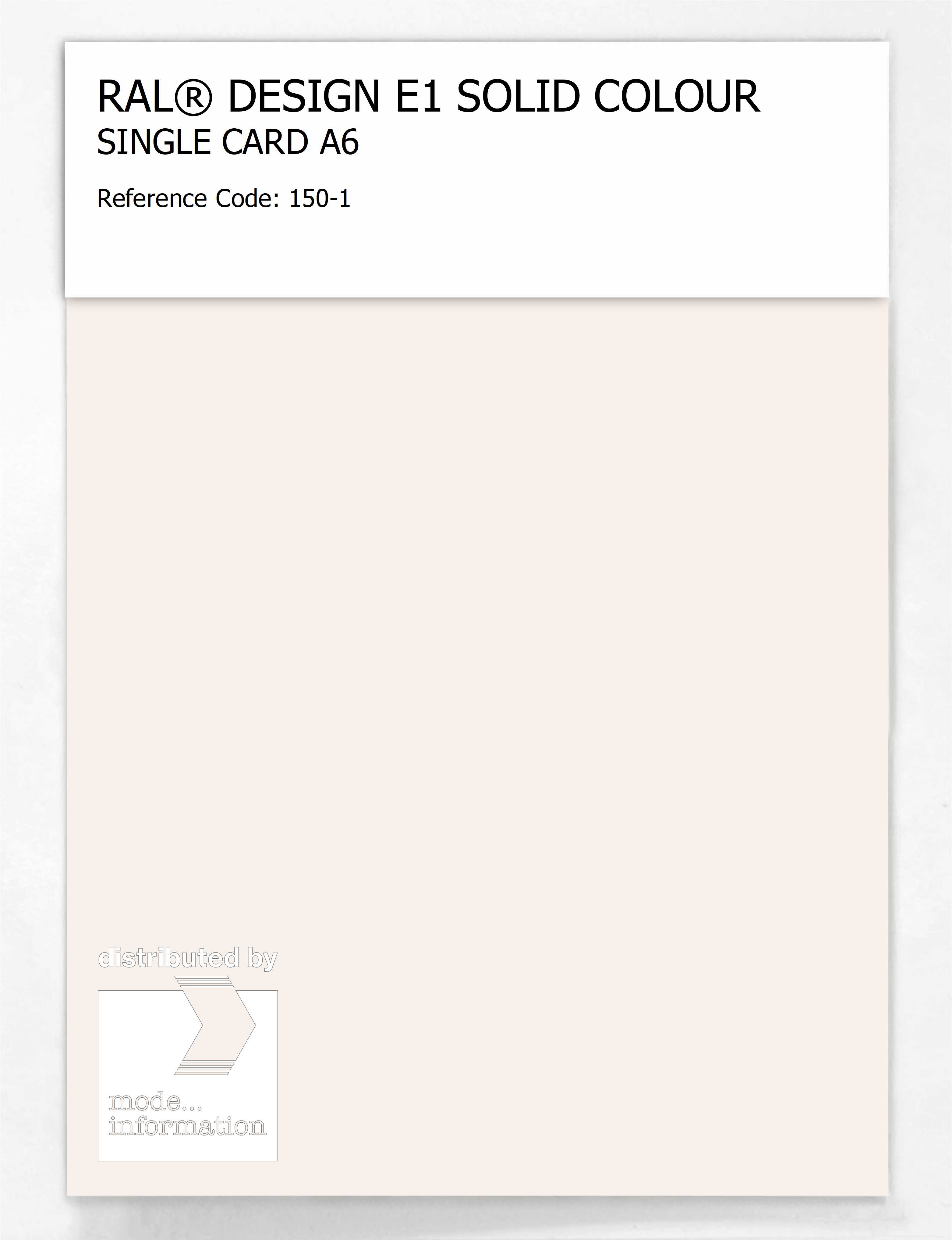 Product image 1 of the product “RAL® EFFECT E1 SINGLE CARD 100 SERIES 150-1 ”