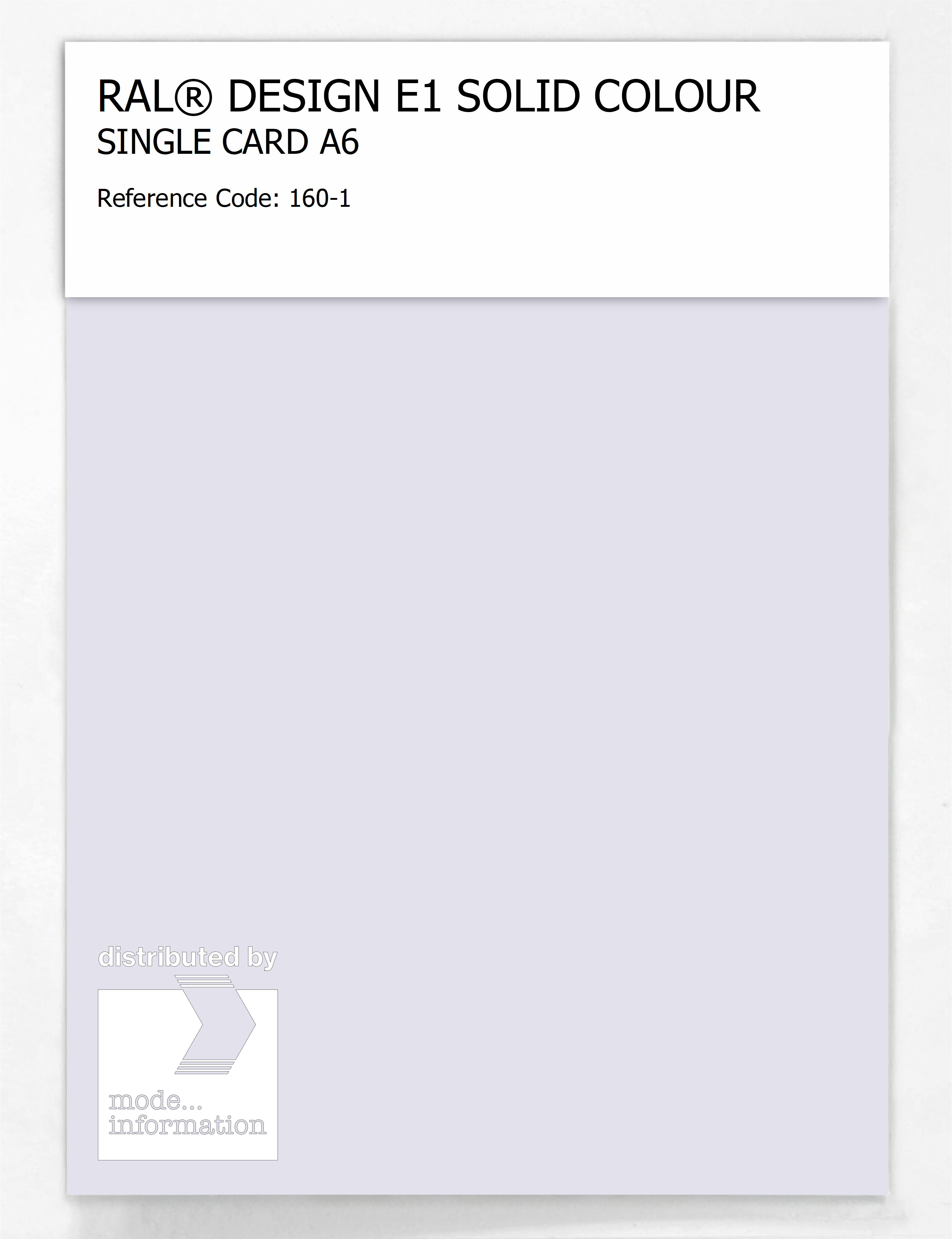 Artikelbild 1 des Artikels “RAL® EFFECT E1 SINGLE CARD 100 SERIES 160-1 “