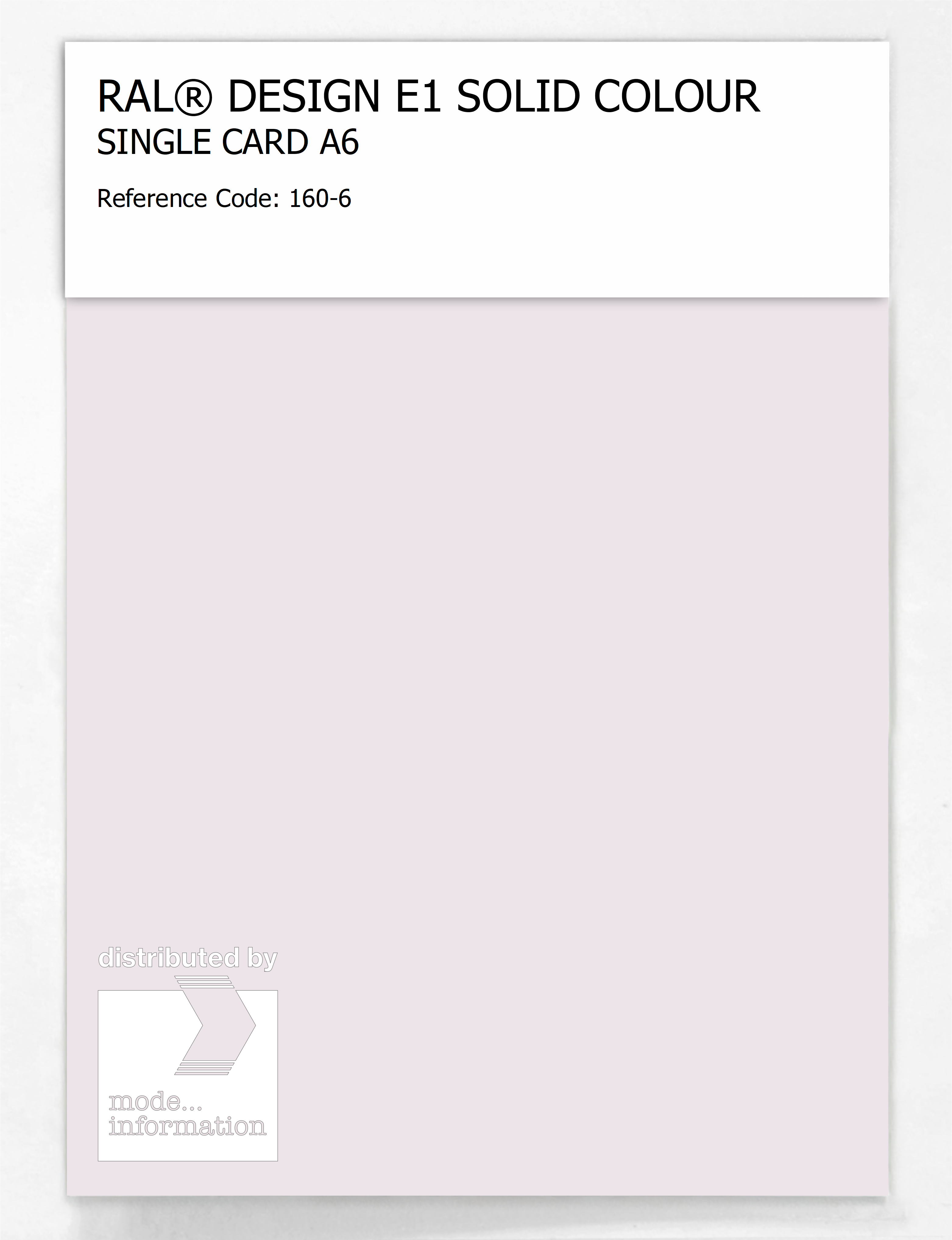 Artikelbild 1 des Artikels “RAL® EFFECT E1 SINGLE CARD 100 SERIES 160-6 “