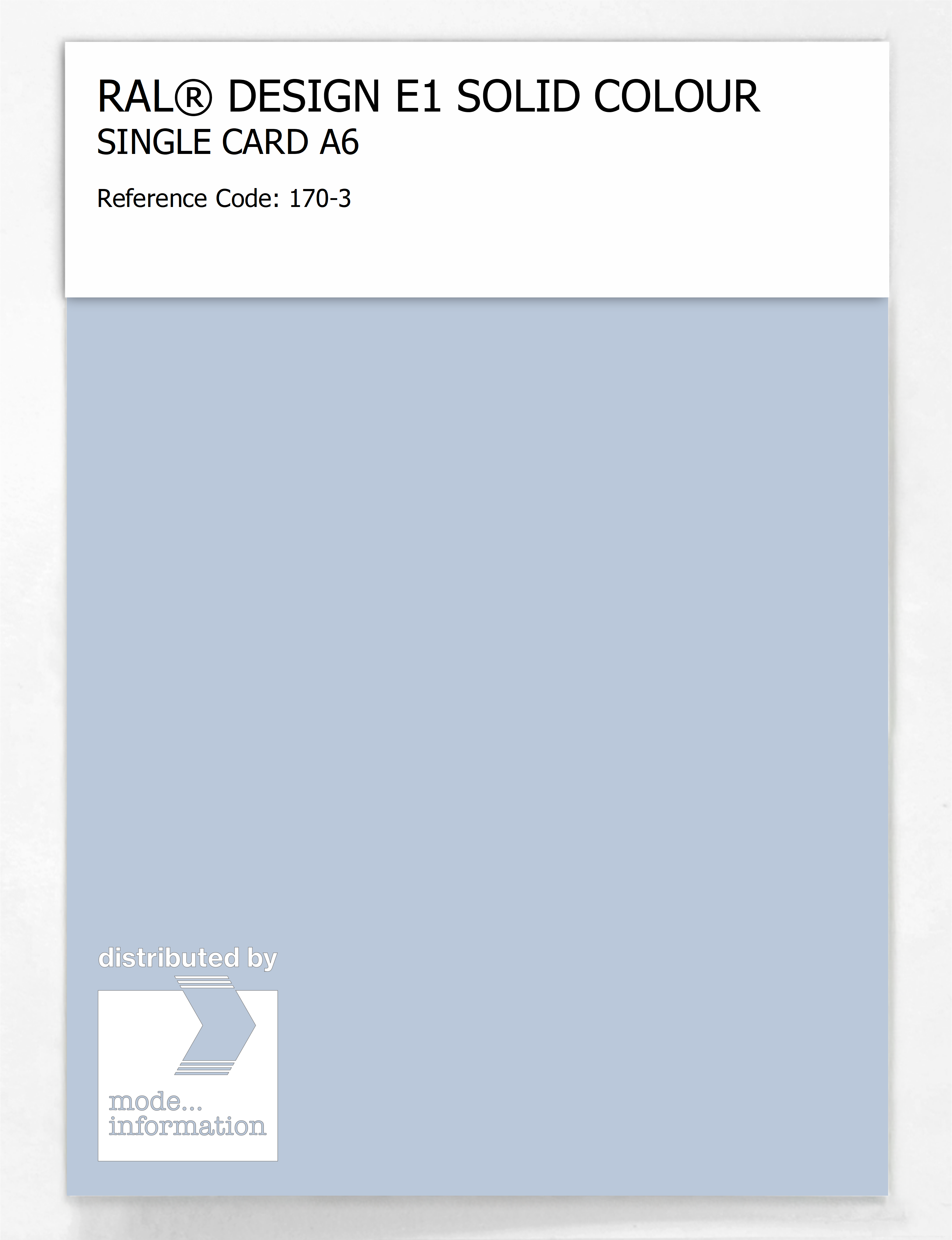 Artikelbild 1 des Artikels “RAL® EFFECT E1 SINGLE CARD 100 SERIES 170-3 “