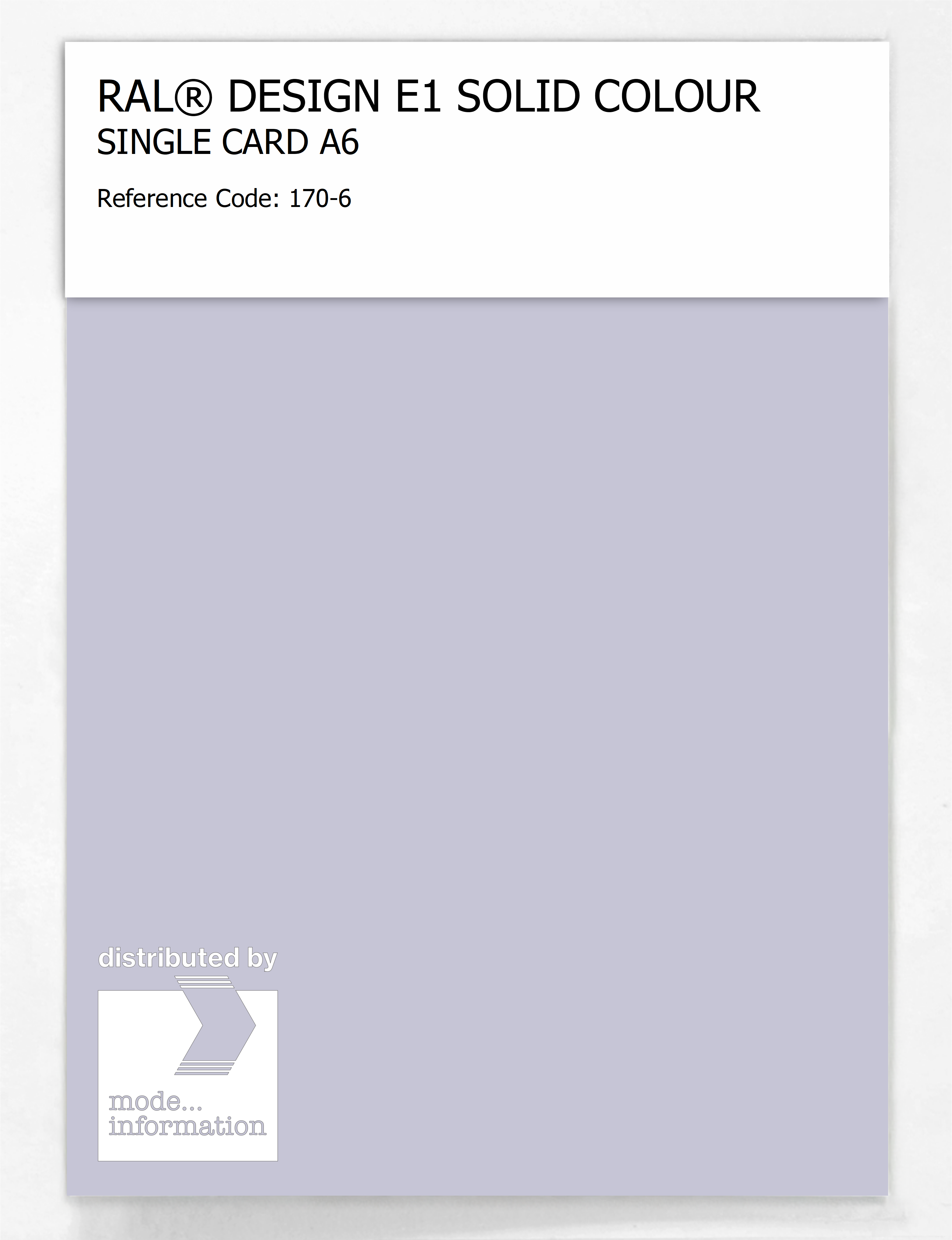 Product image 1 of the product “RAL® EFFECT E1 SINGLE CARD 100 SERIES 170-6 ”