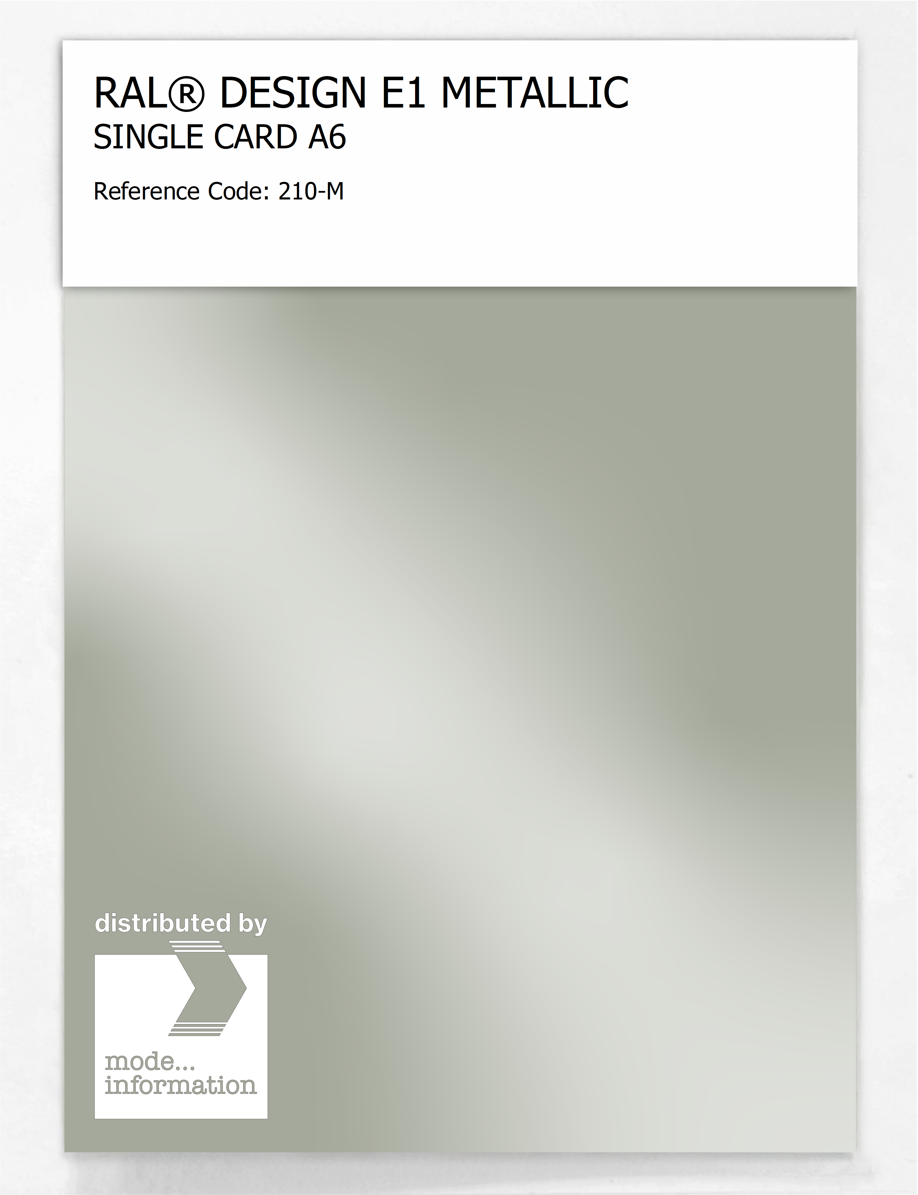 Artikelbild 1 des Artikels “RAL® EFFECT E1 SINGLE CARD 200 SERIES 210-M METALLIC “