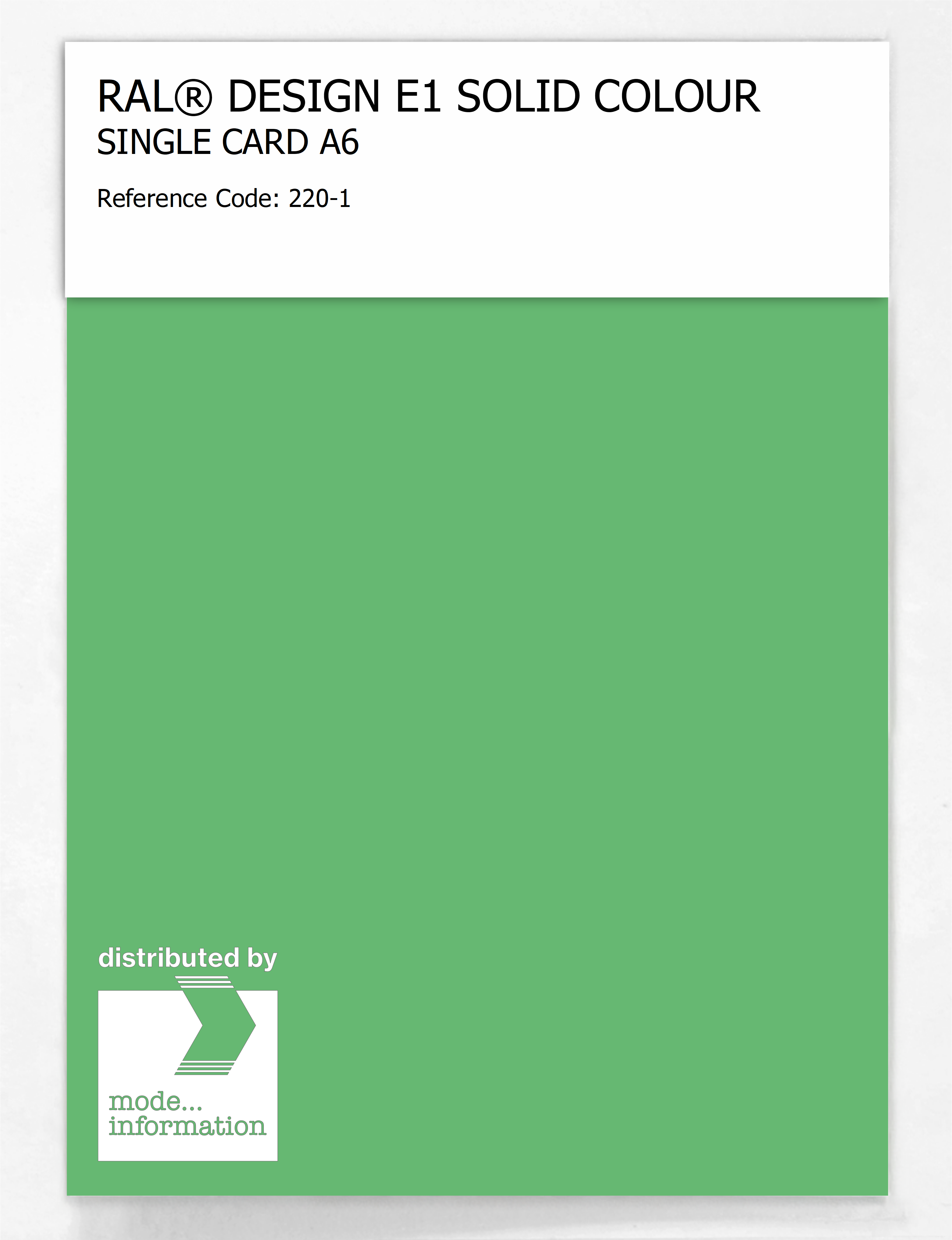 Artikelbild 1 des Artikels “RAL® EFFECT E1 SINGLE CARD 200 SERIES 220-1 “