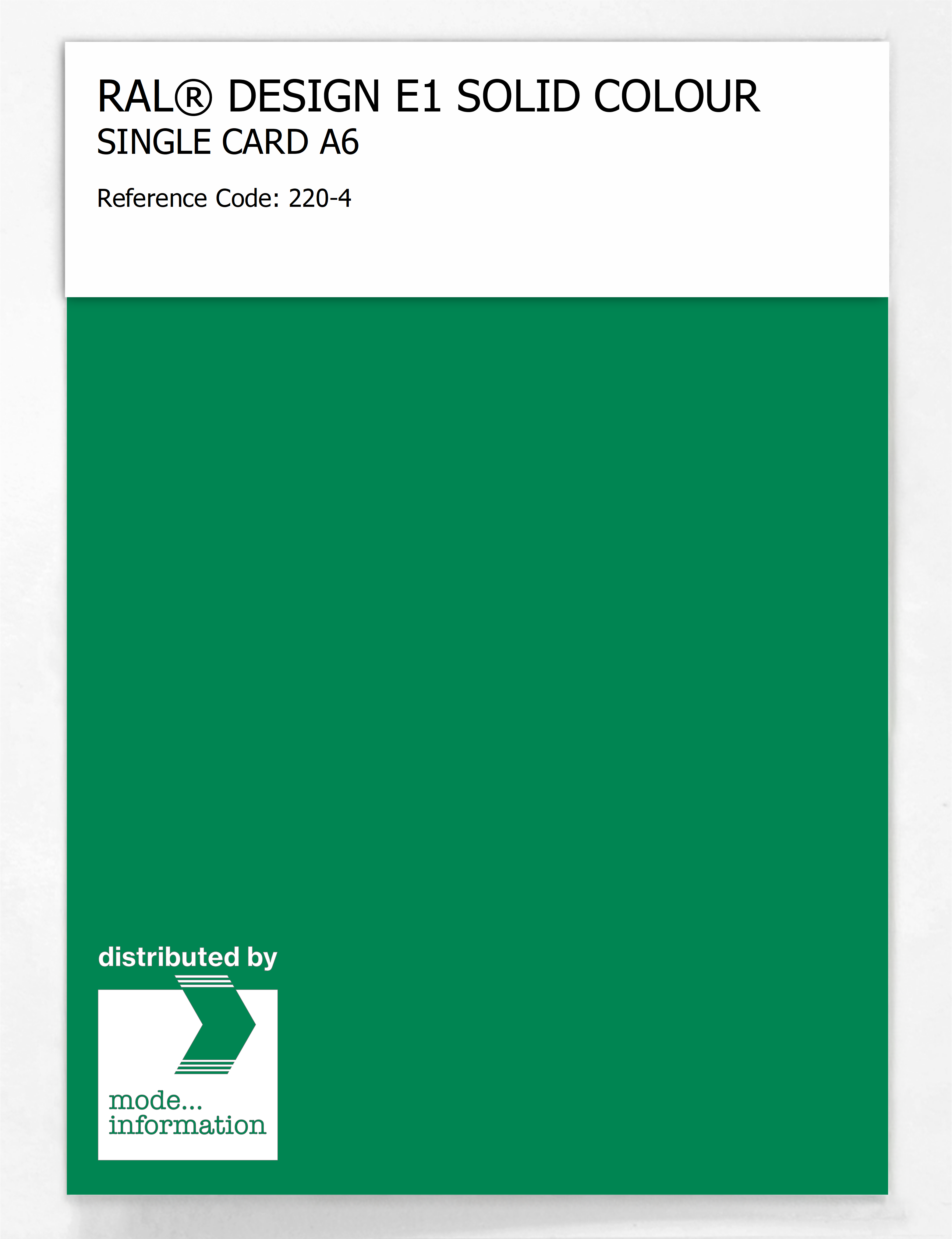 Product image 1 of the product “RAL® EFFECT E1 SINGLE CARD 200 SERIES 220-4 ”