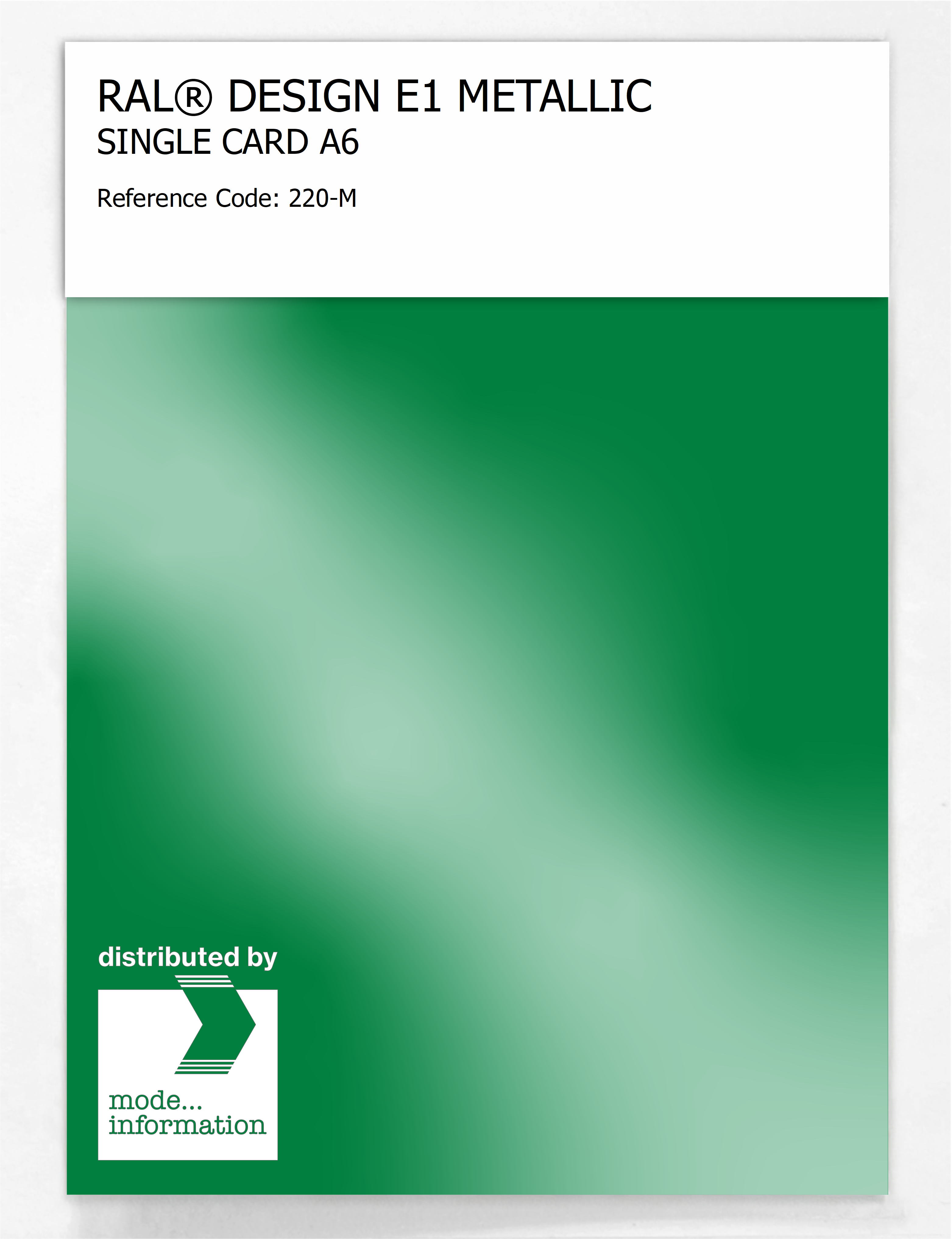 Product image 1 of the product “RAL® EFFECT E1 SINGLE CARD 200 SERIES 220-M METALLIC ”