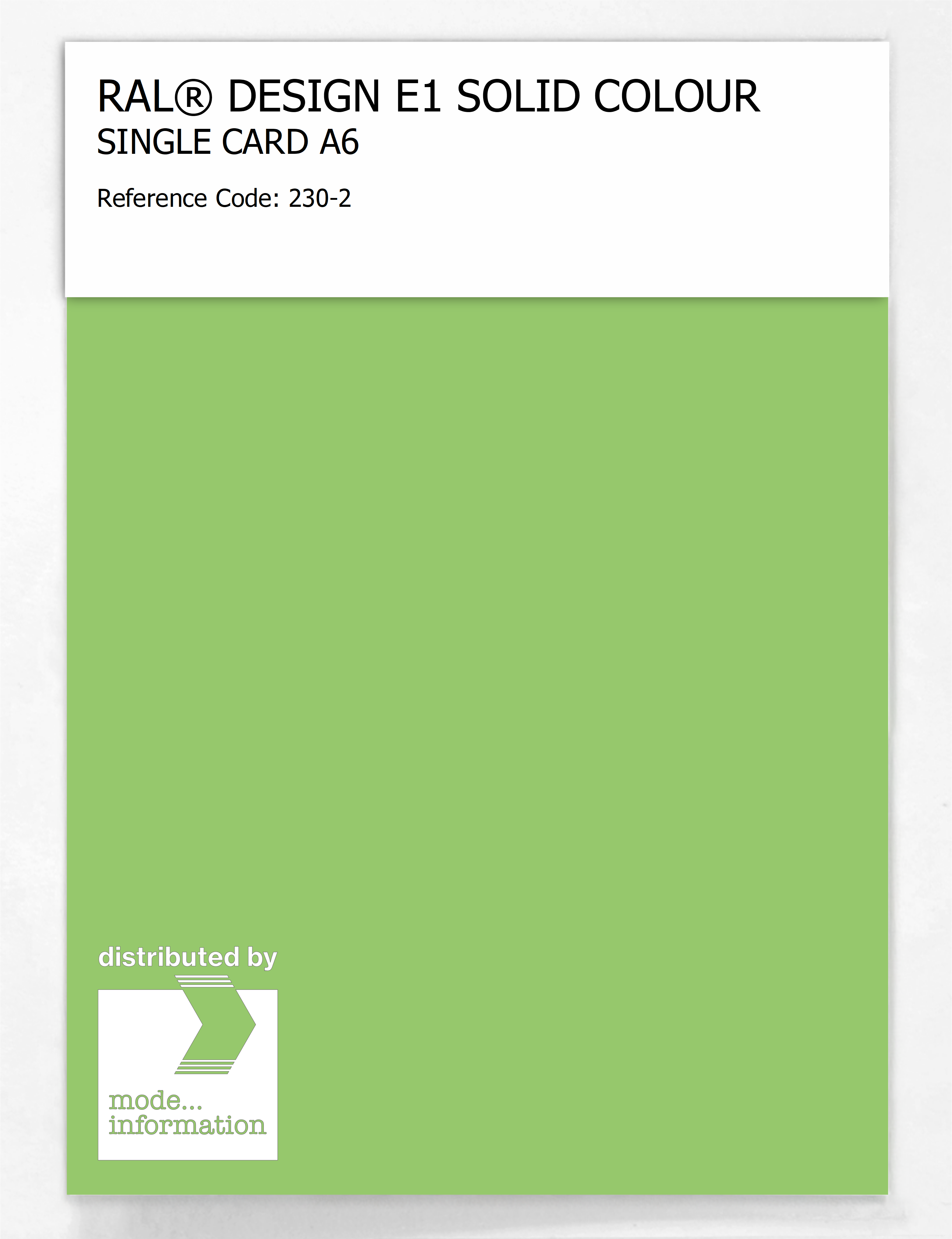 Product image 1 of the product “RAL® EFFECT E1 SINGLE CARD 200 SERIES 230-2 ”