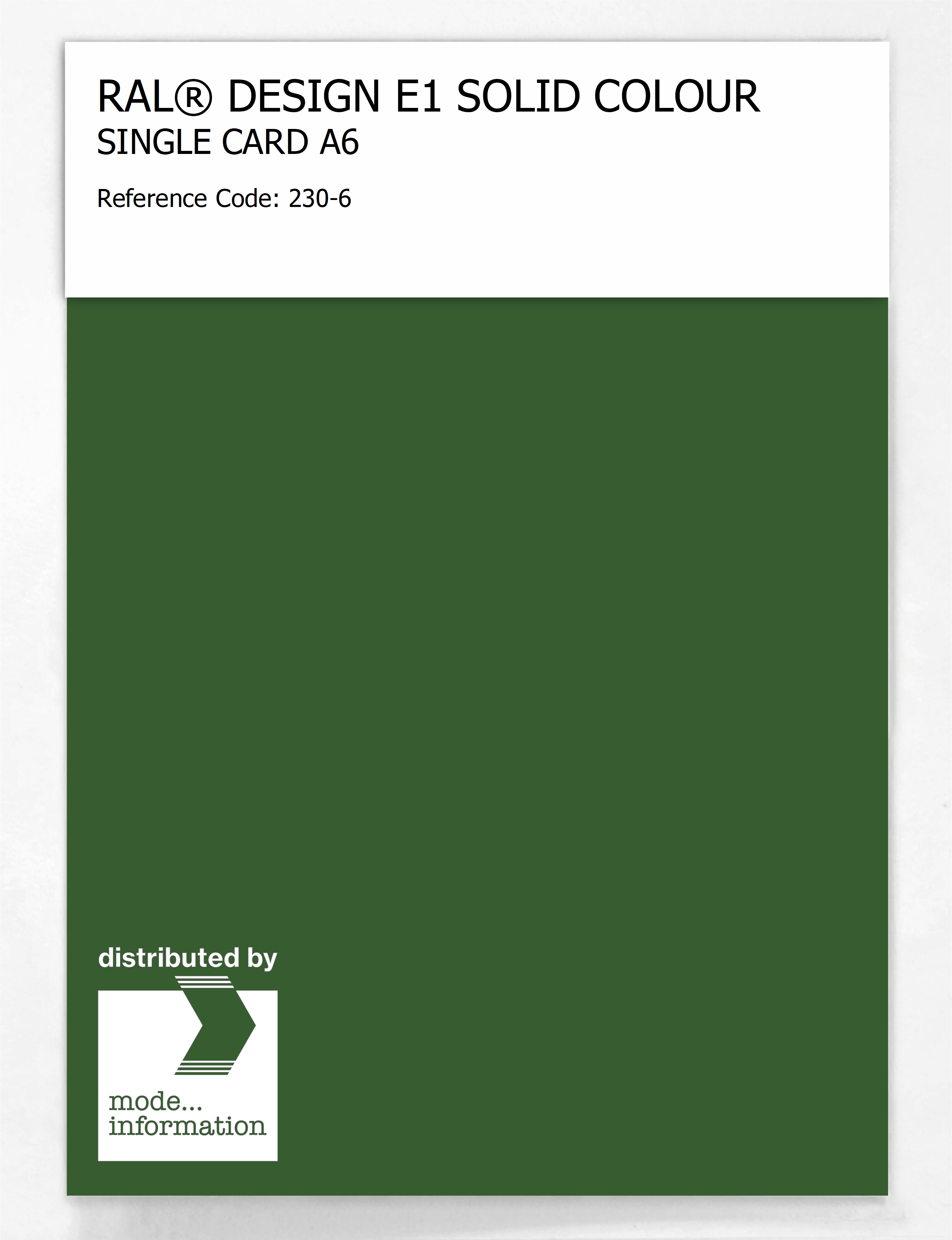 Artikelbild 1 des Artikels “RAL® EFFECT E1 SINGLE CARD 200 SERIES 230-6 “