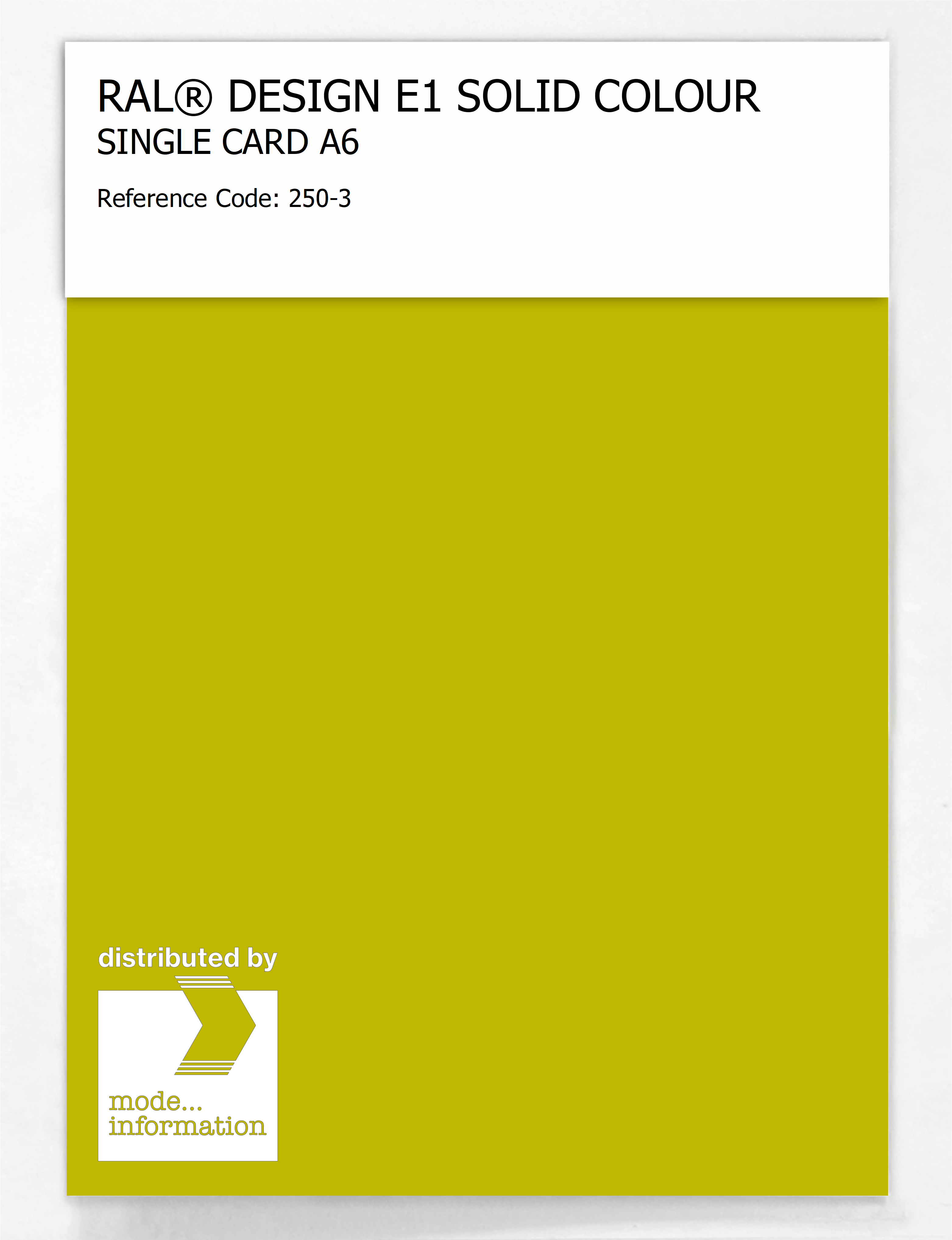 Product image 1 of the product “RAL® EFFECT E1 SINGLE CARD 200 SERIES 250-3 ”