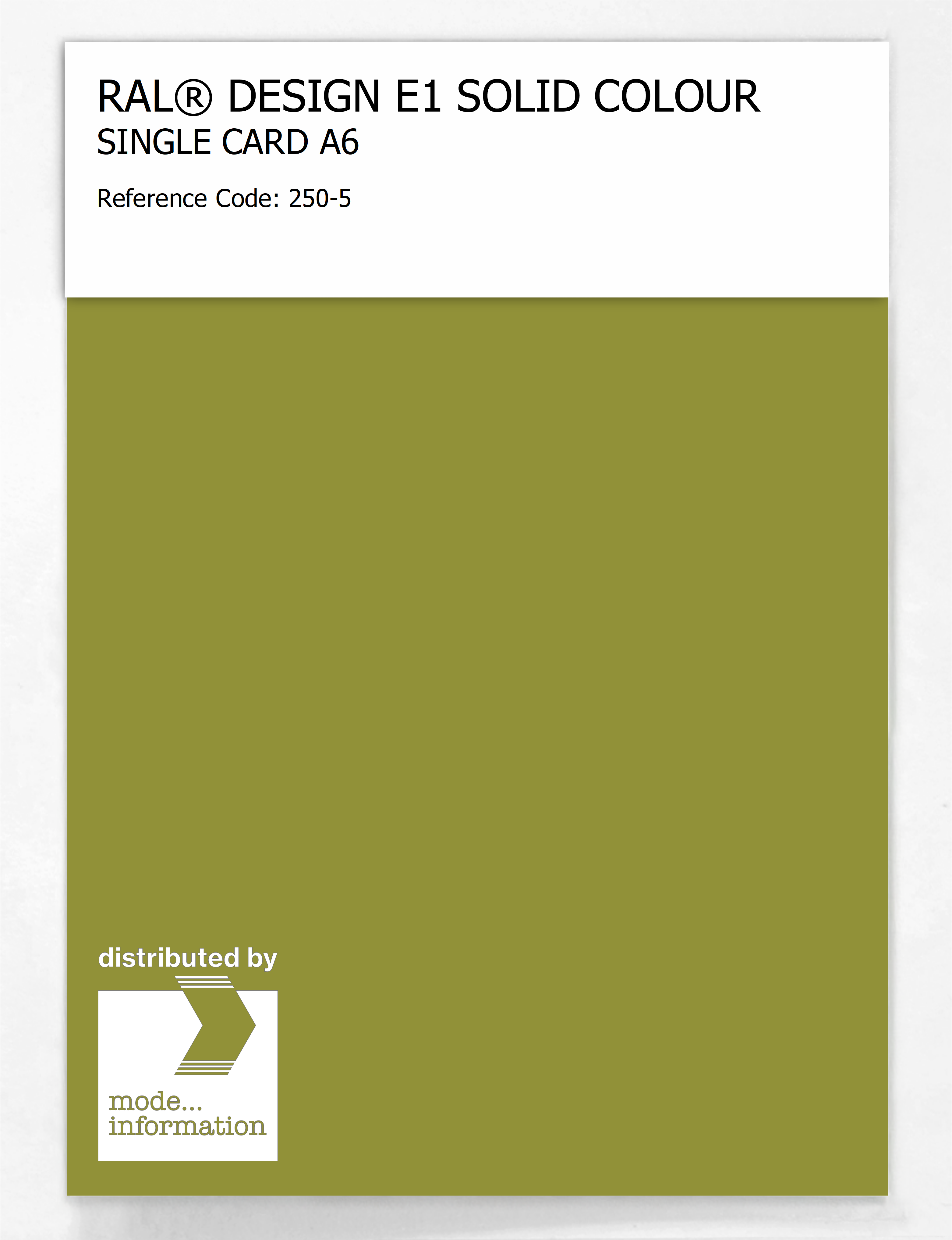 Product image 1 of the product “RAL® EFFECT E1 SINGLE CARD 200 SERIES 250-5 ”