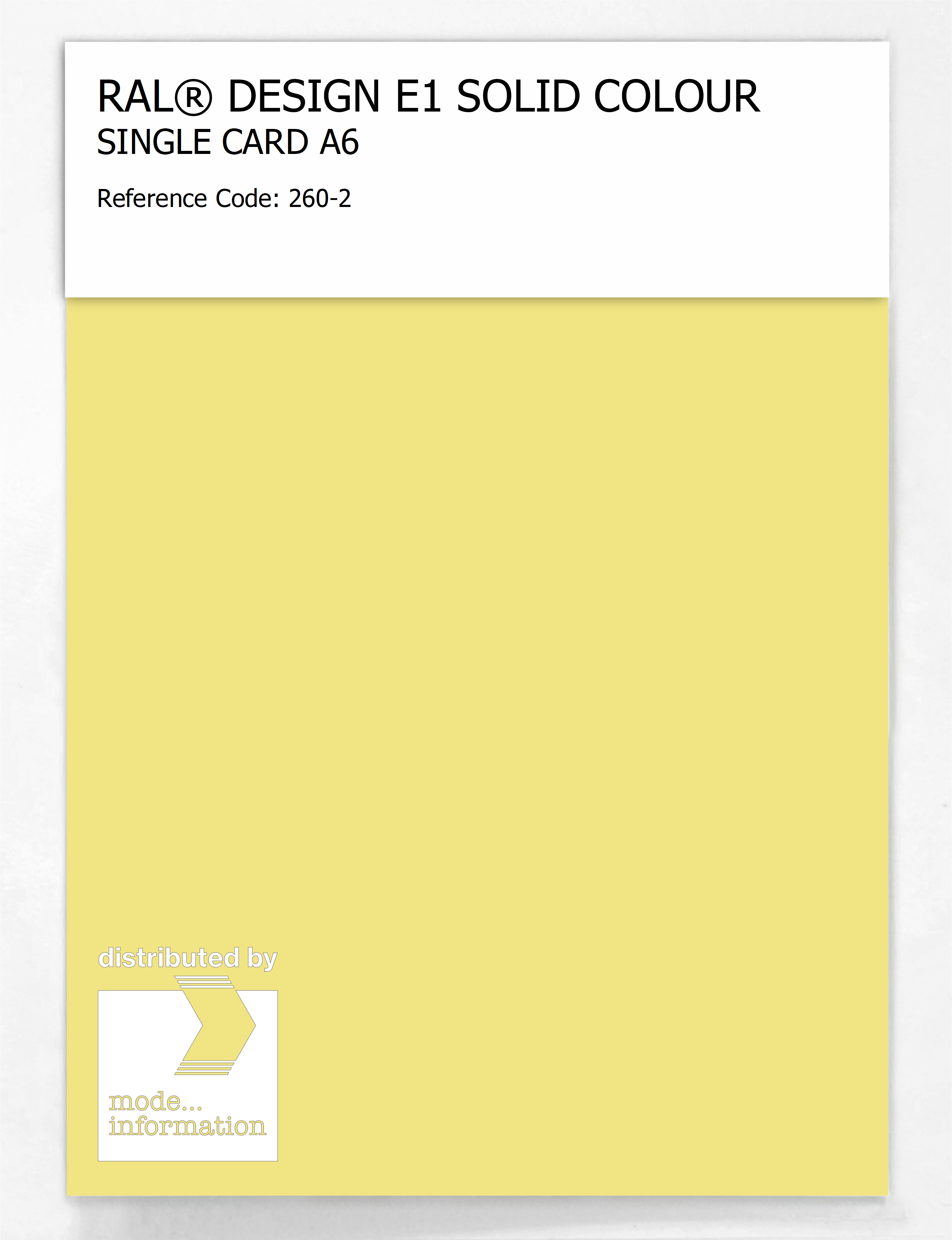 Product image 1 of the product “RAL® EFFECT E1 SINGLE CARD 200 SERIES 260-2 ”
