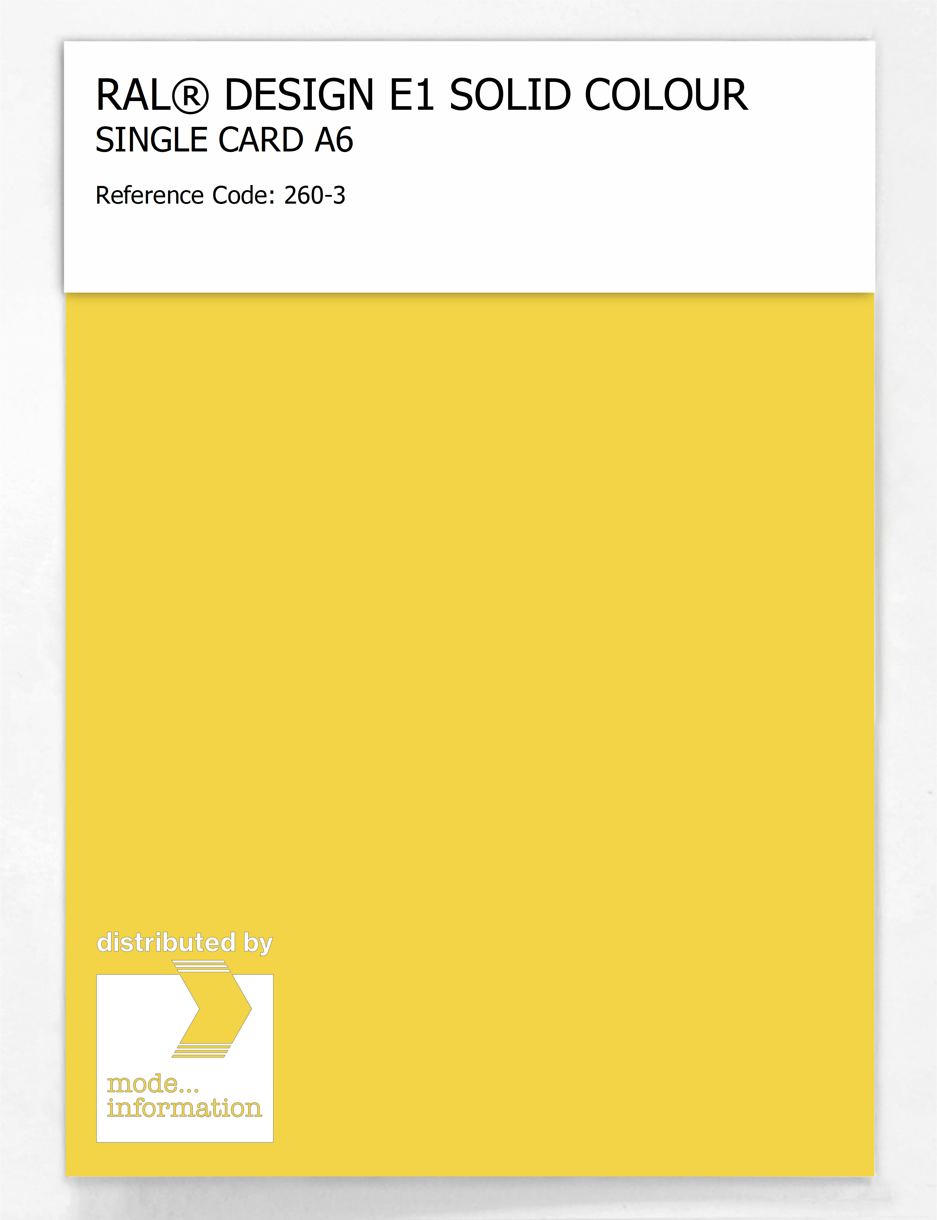 Product image 1 of the product “RAL® EFFECT E1 SINGLE CARD 200 SERIES 260-3 ”