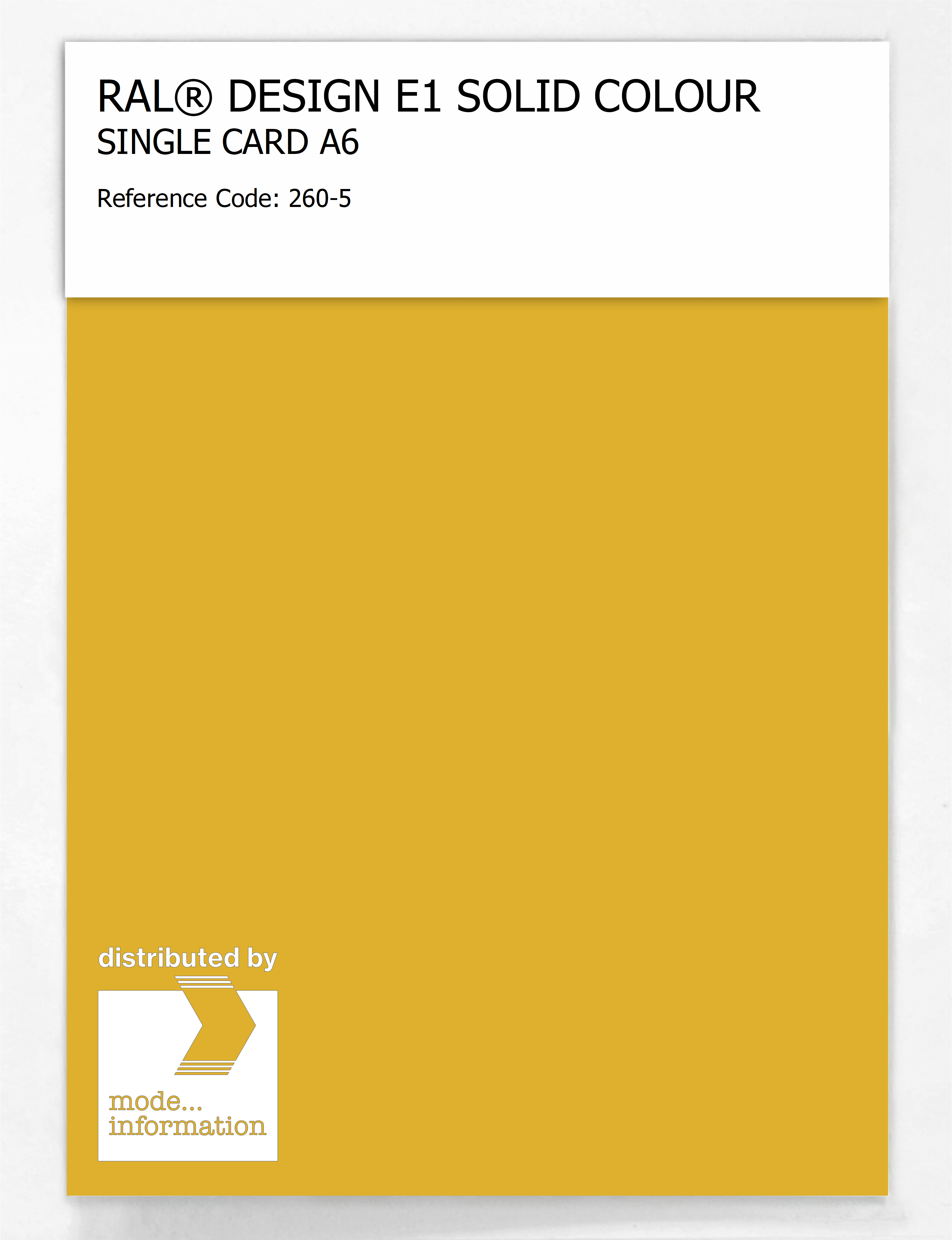 Product image 1 of the product “RAL® EFFECT E1 SINGLE CARD 200 SERIES 260-5 ”