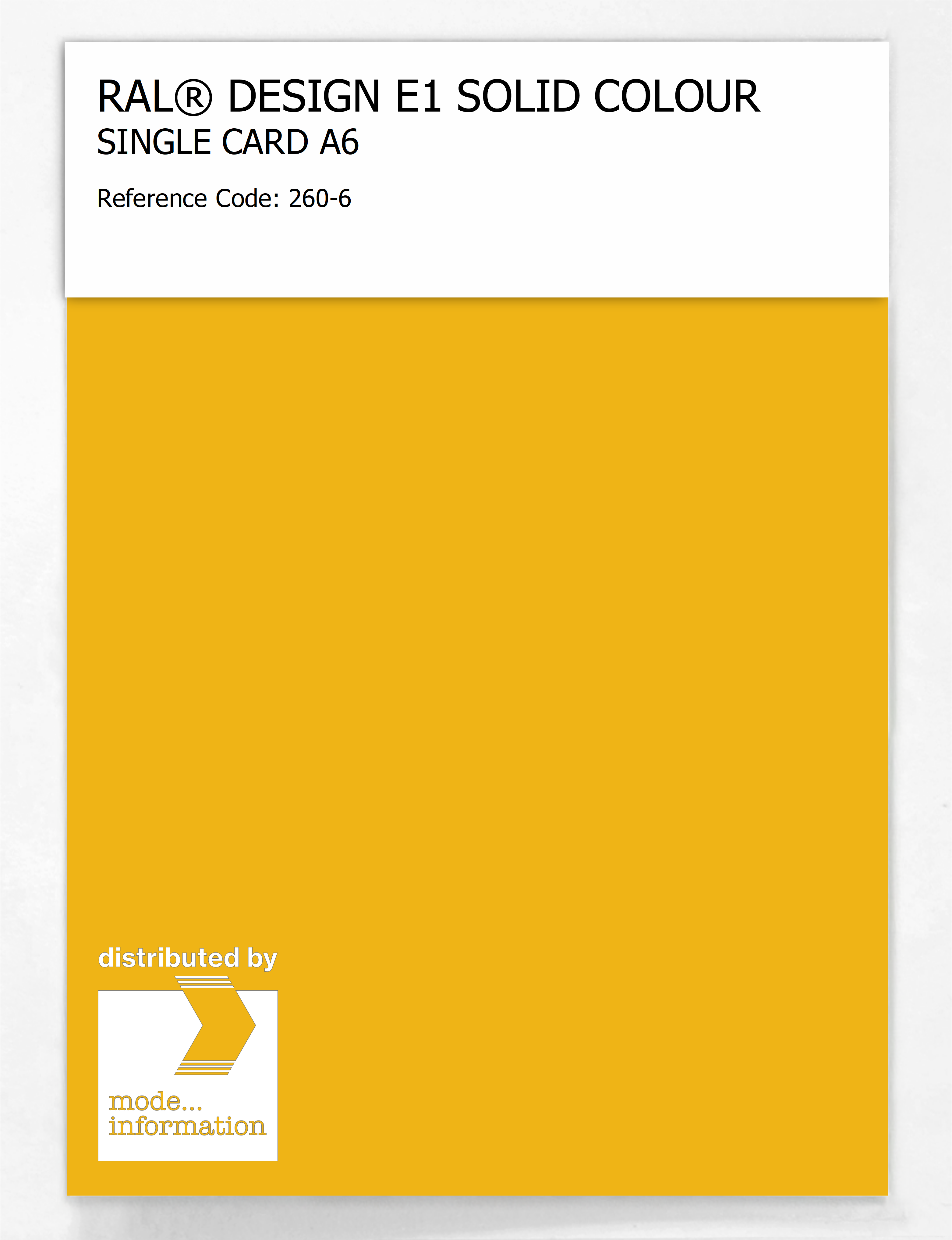 Artikelbild 1 des Artikels “RAL® EFFECT E1 SINGLE CARD 200 SERIES 260-6 “