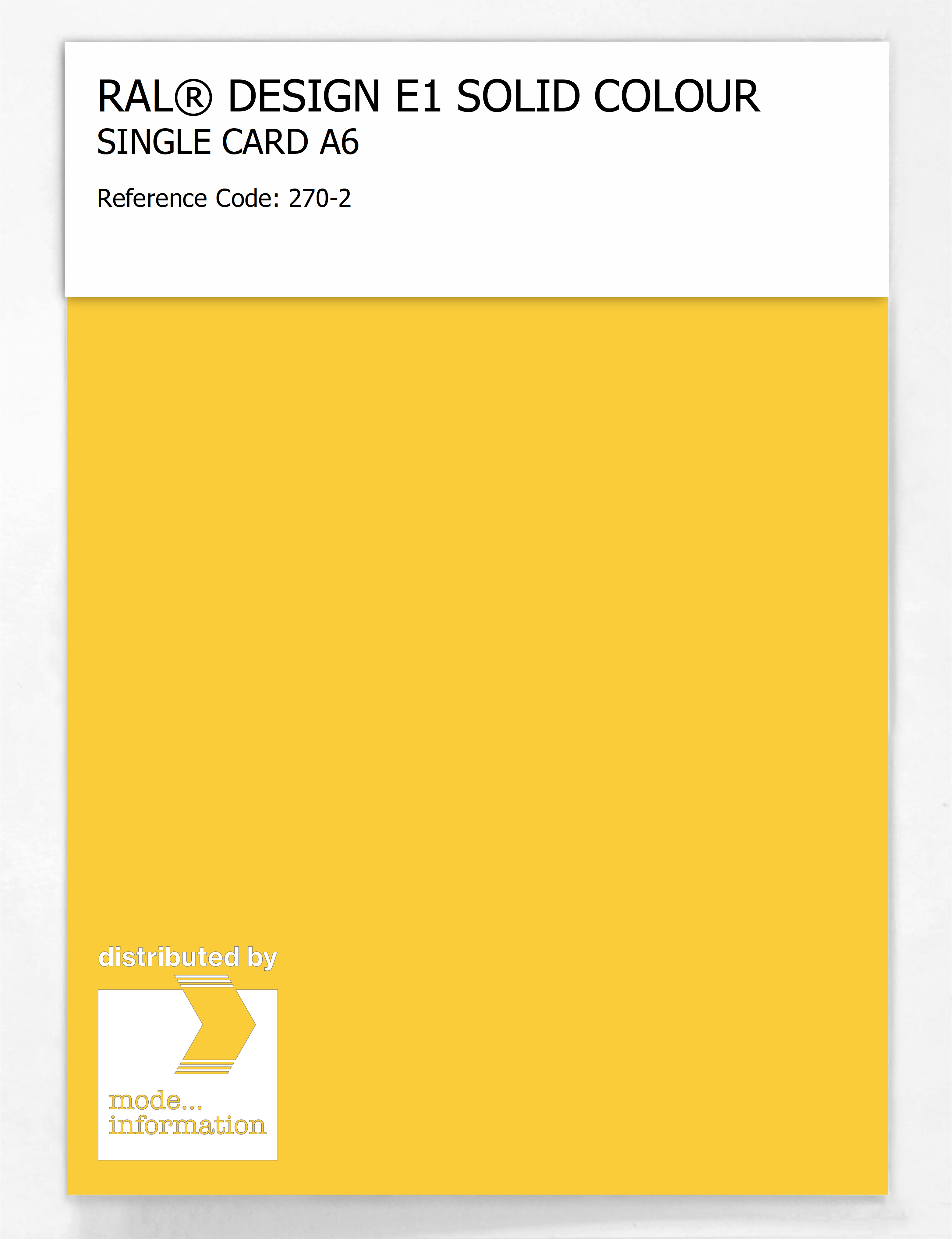 Product image 1 of the product “RAL® EFFECT E1 SINGLE CARD 200 SERIES 270-2 ”