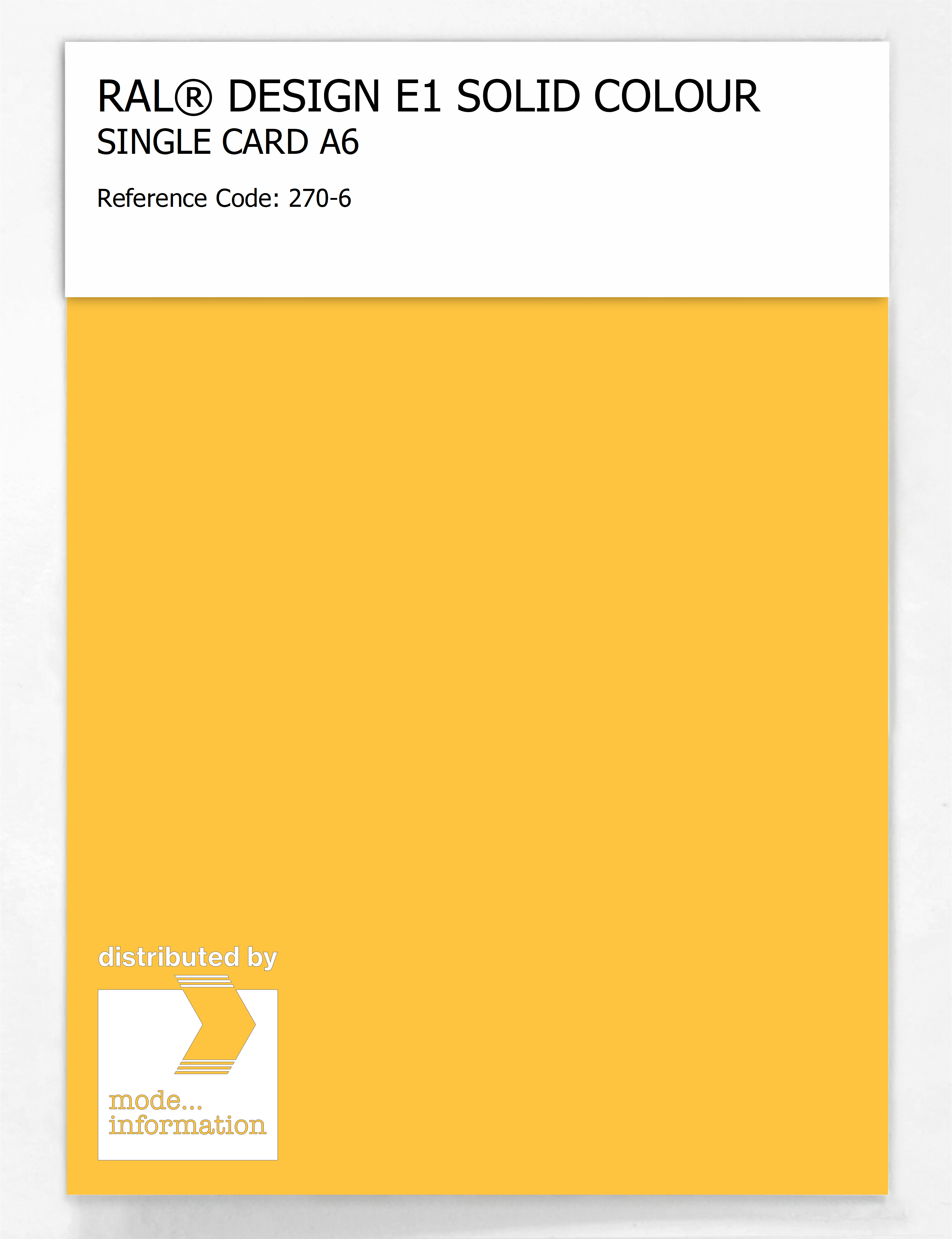Product image 1 of the product “RAL® EFFECT E1 SINGLE CARD 200 SERIES 270-6 ”