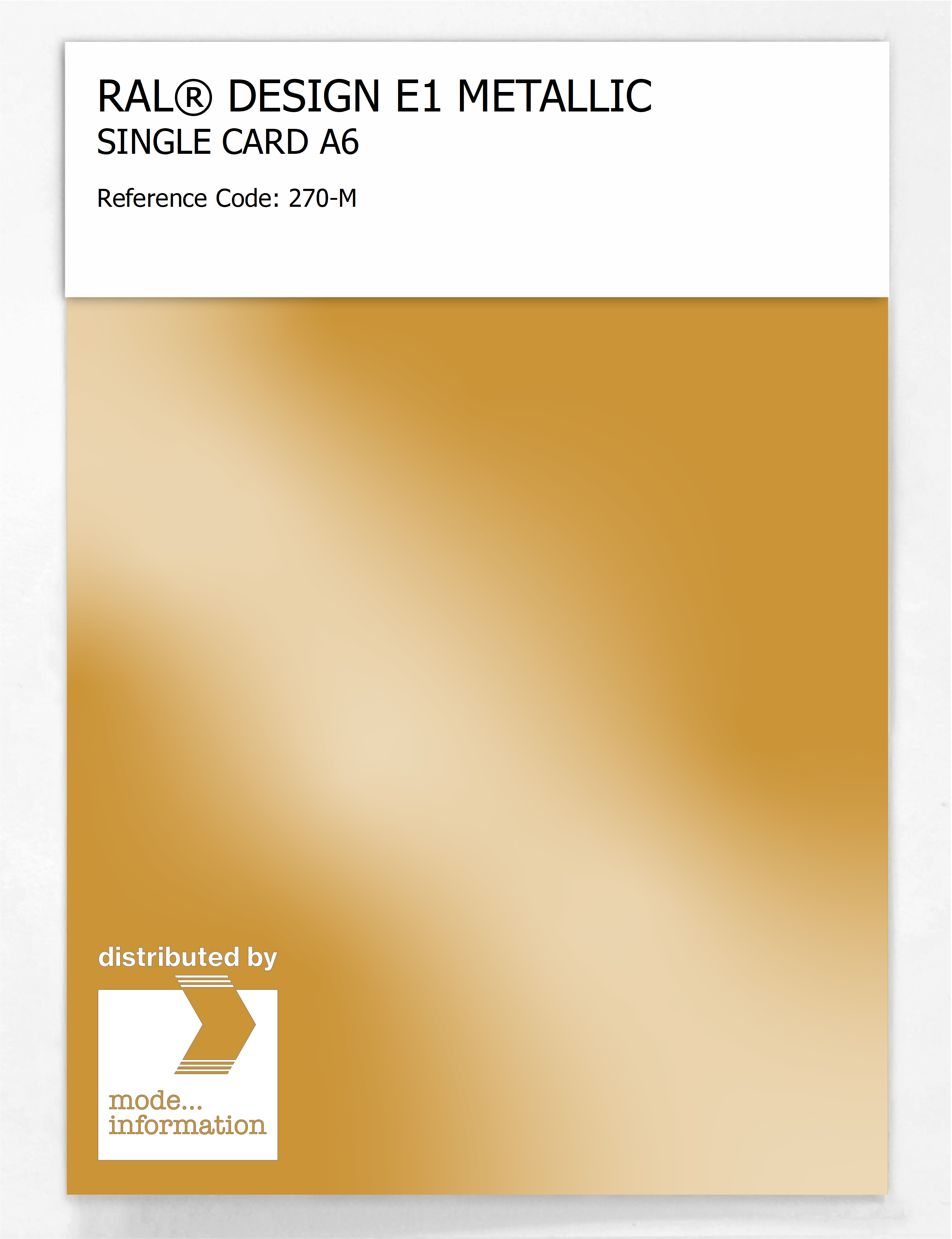 Product image 1 of the product “RAL® EFFECT E1 SINGLE CARD 200 SERIES 270-M METALLIC ”