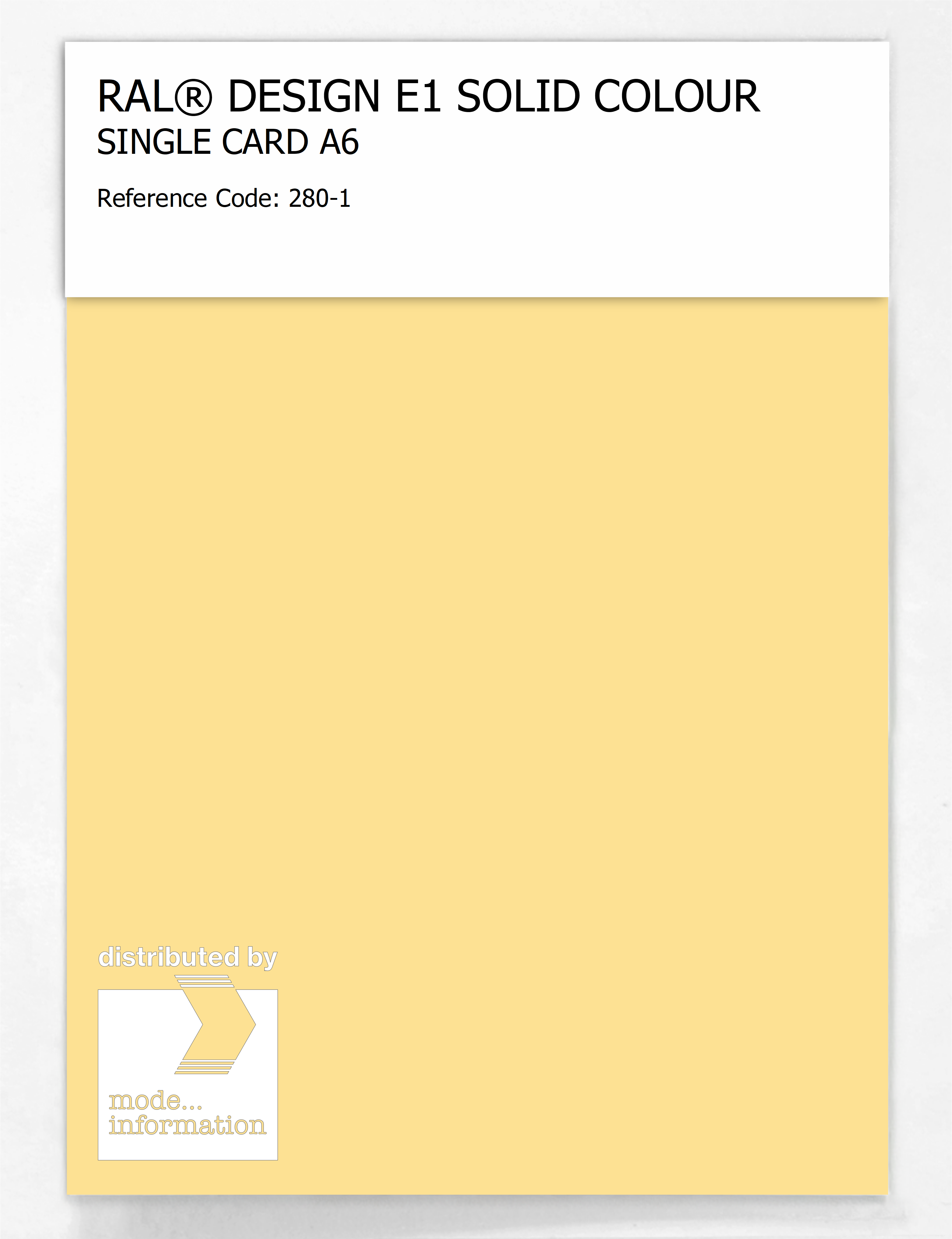 Product image 1 of the product “RAL® EFFECT E1 SINGLE CARD 200 SERIES 280-1 ”
