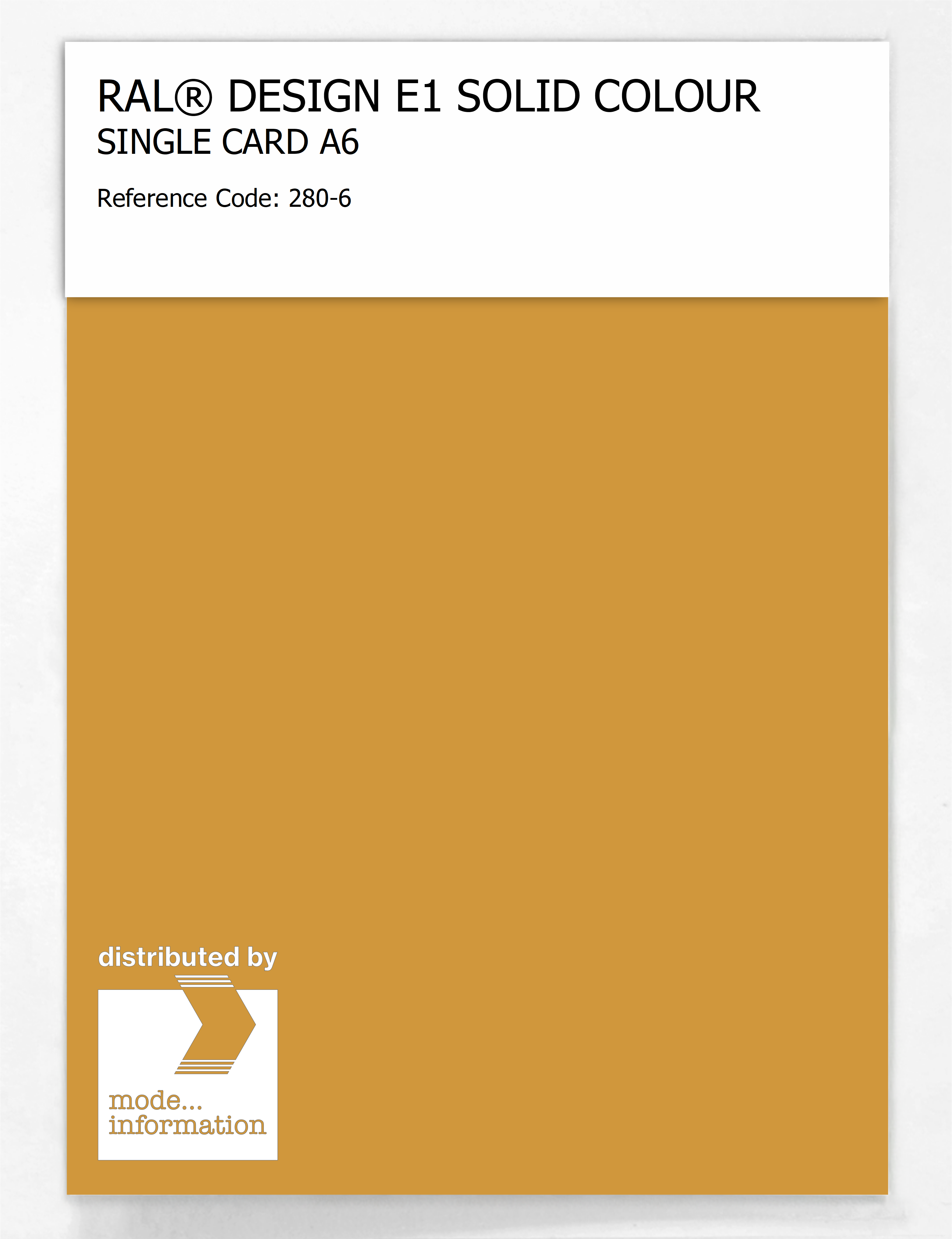 Product image 1 of the product “RAL® EFFECT E1 SINGLE CARD 200 SERIES 280-6 ”