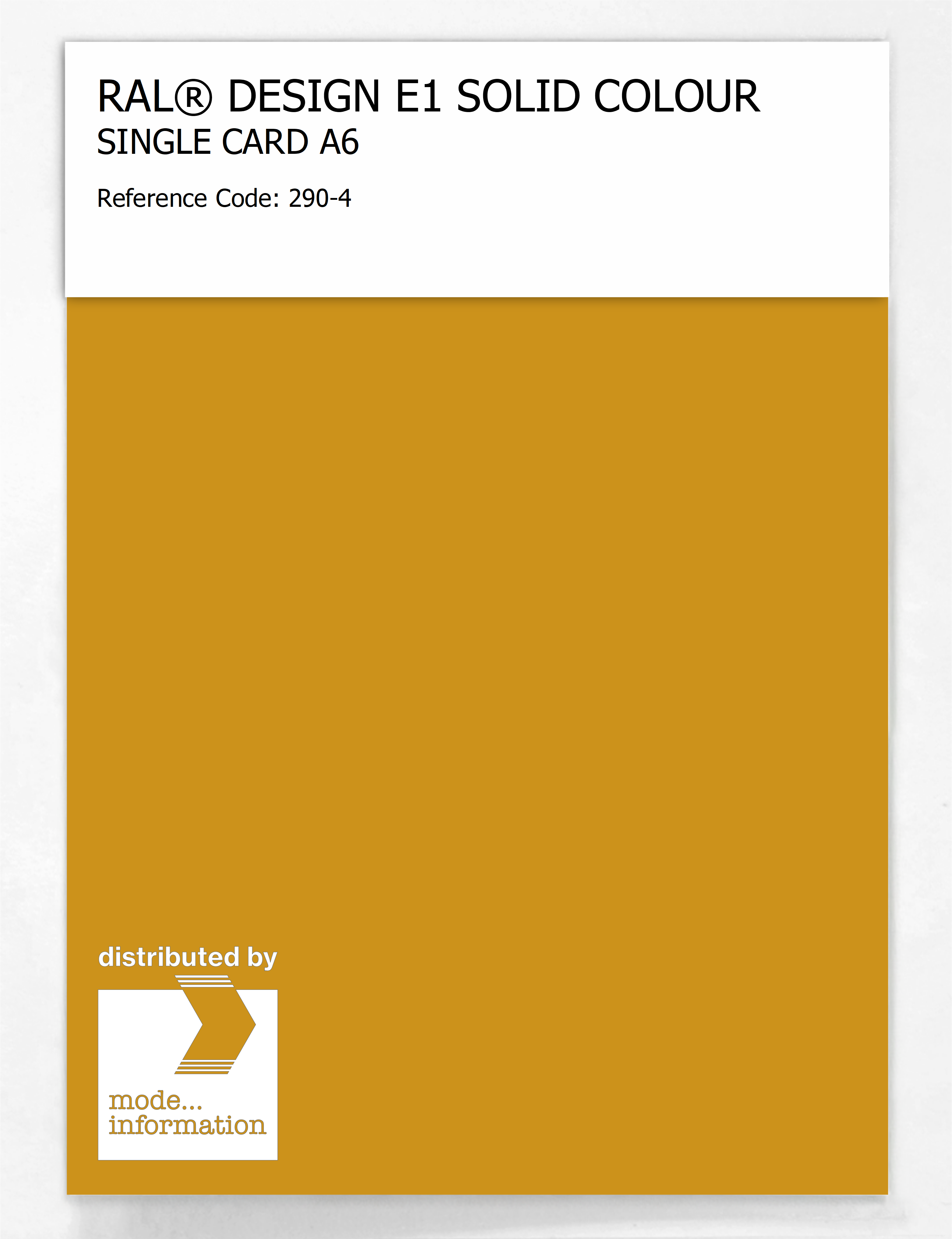 Product image 1 of the product “RAL® EFFECT E1 SINGLE CARD 200 SERIES 290-4 ”