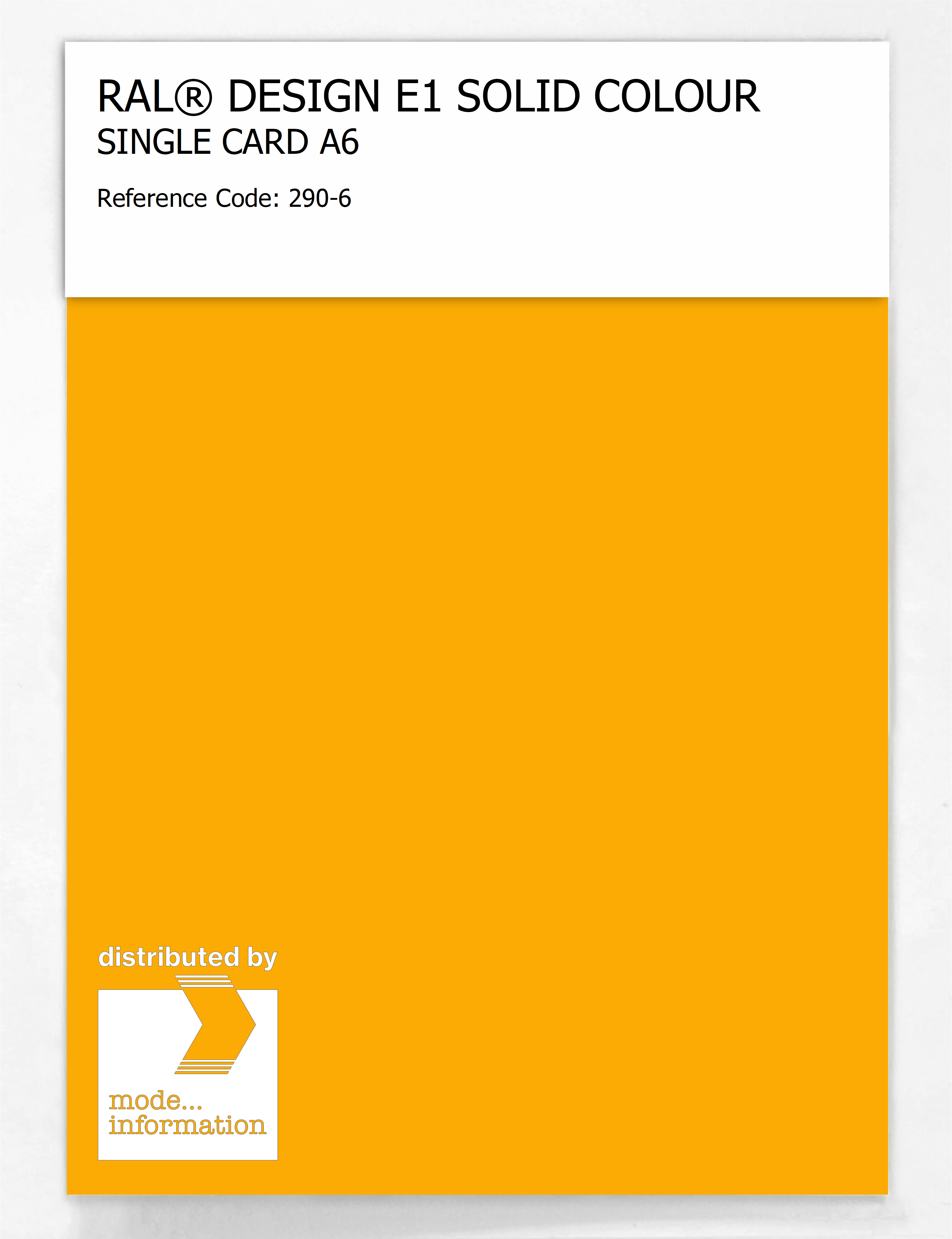 Product image 1 of the product “RAL® EFFECT E1 SINGLE CARD 200 SERIES 290-6 ”