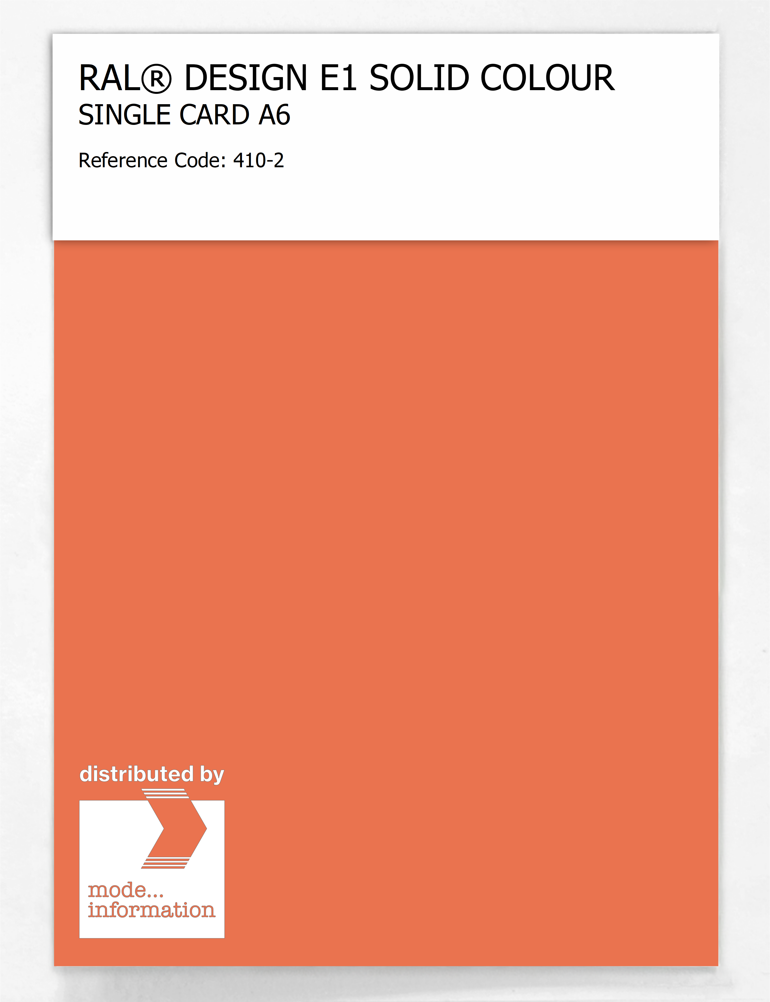 Product image 1 of the product “RAL® EFFECT E1 SINGLE CARD 400 SERIES 410-2 ”