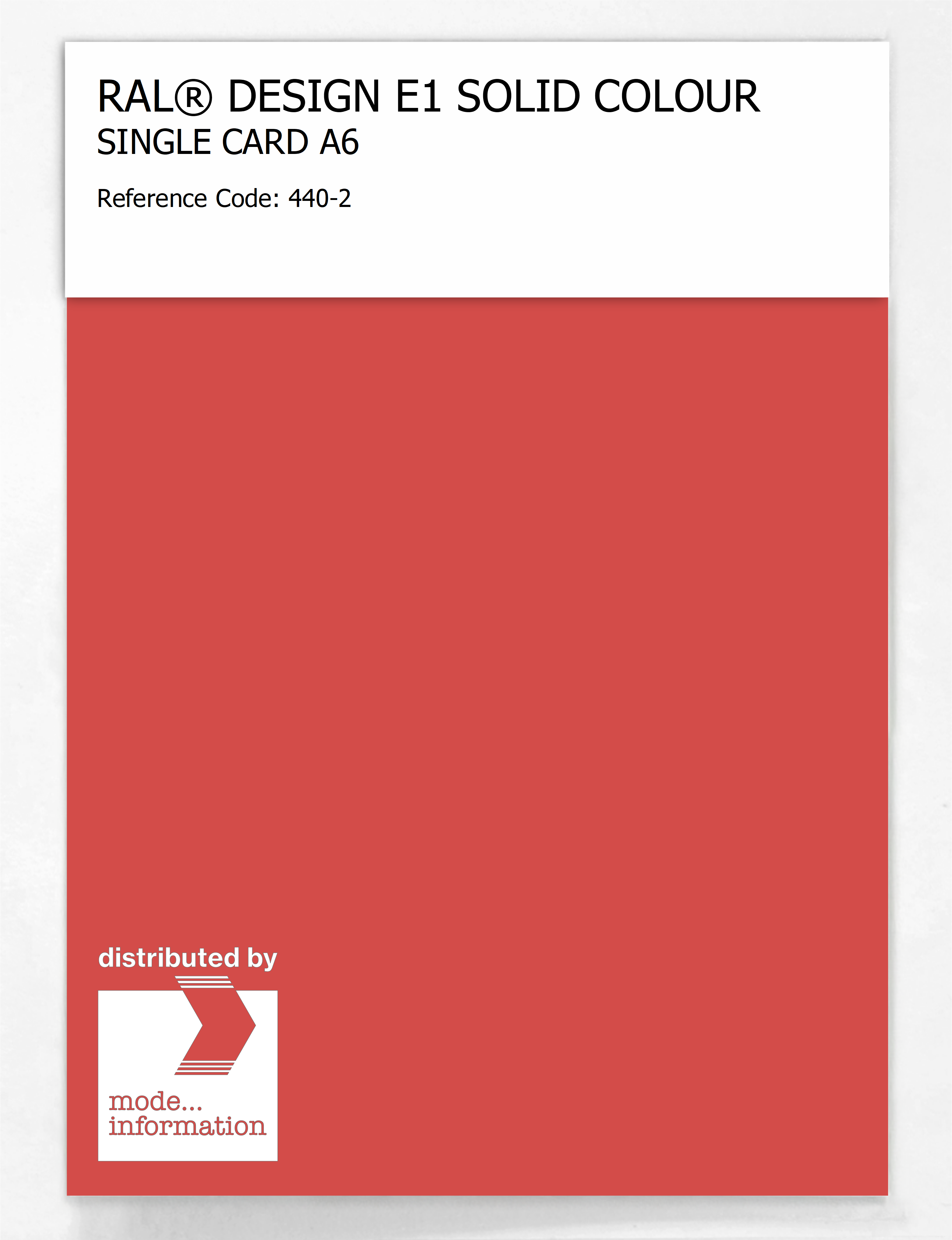 Product image 1 of the product “RAL® EFFECT E1 SINGLE CARD 400 SERIES 440-2 ”