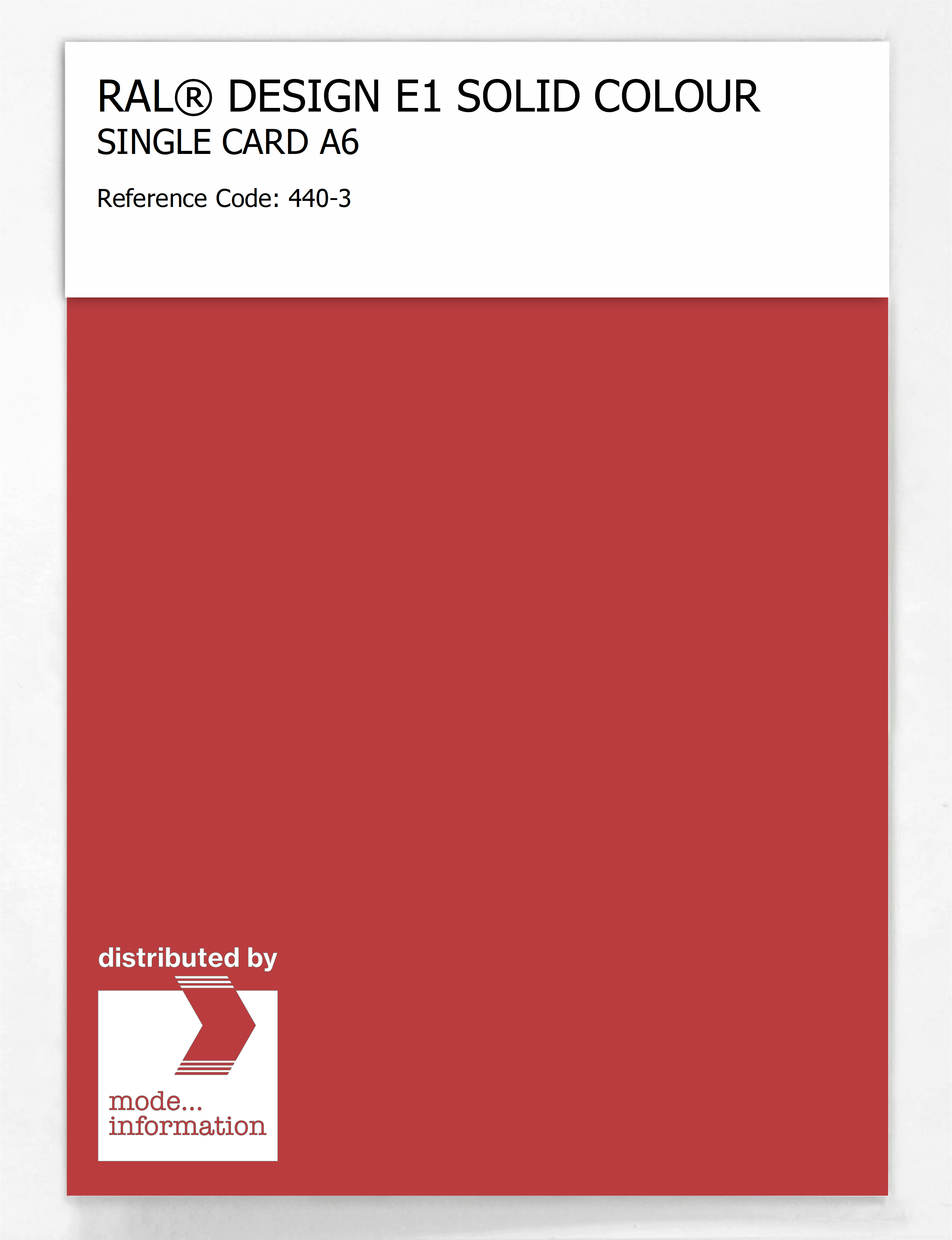 Product image 1 of the product “RAL® EFFECT E1 SINGLE CARD 400 SERIES 440-3 ”