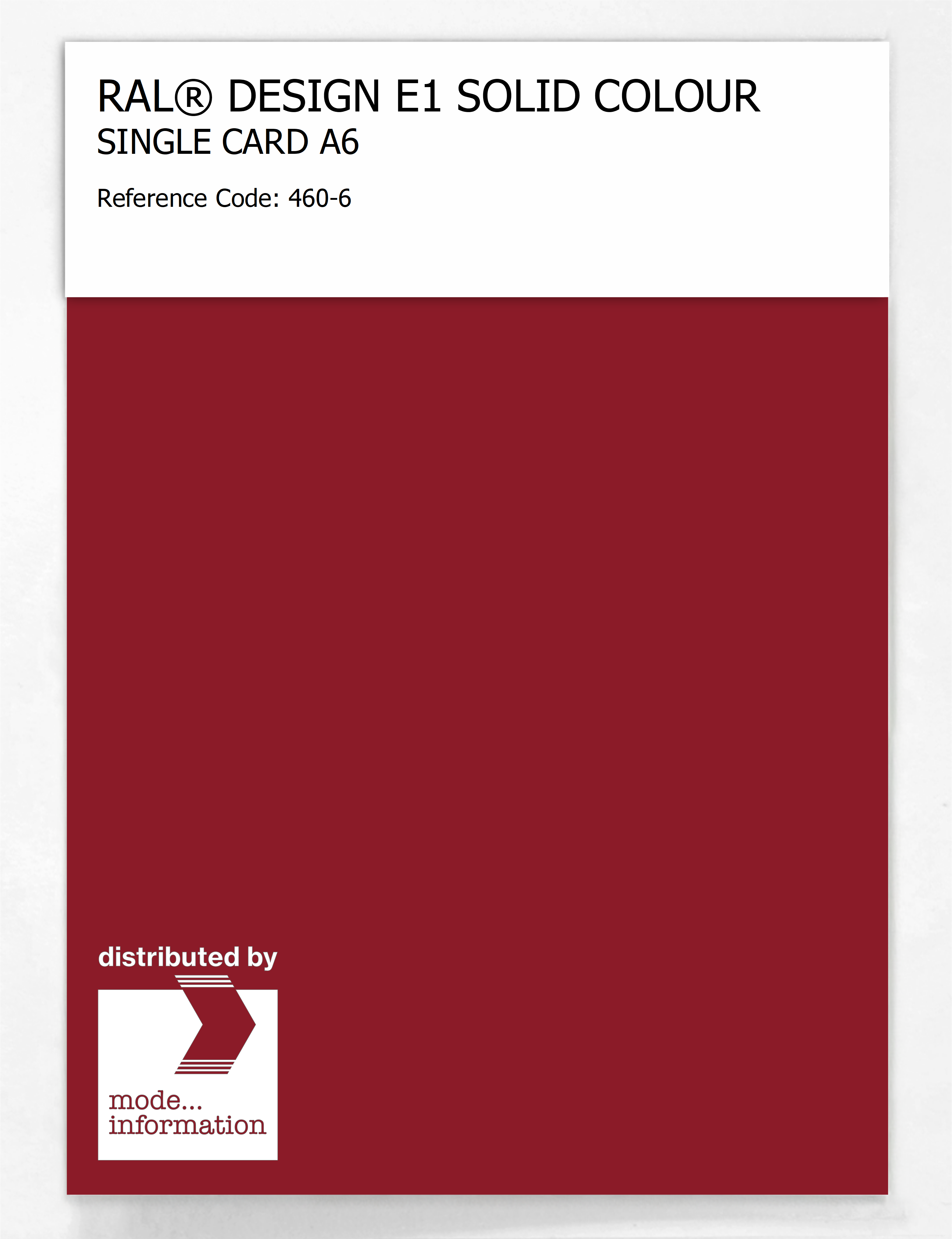 Artikelbild 1 des Artikels “RAL® EFFECT E1 SINGLE CARD 400 SERIES 460-6 “