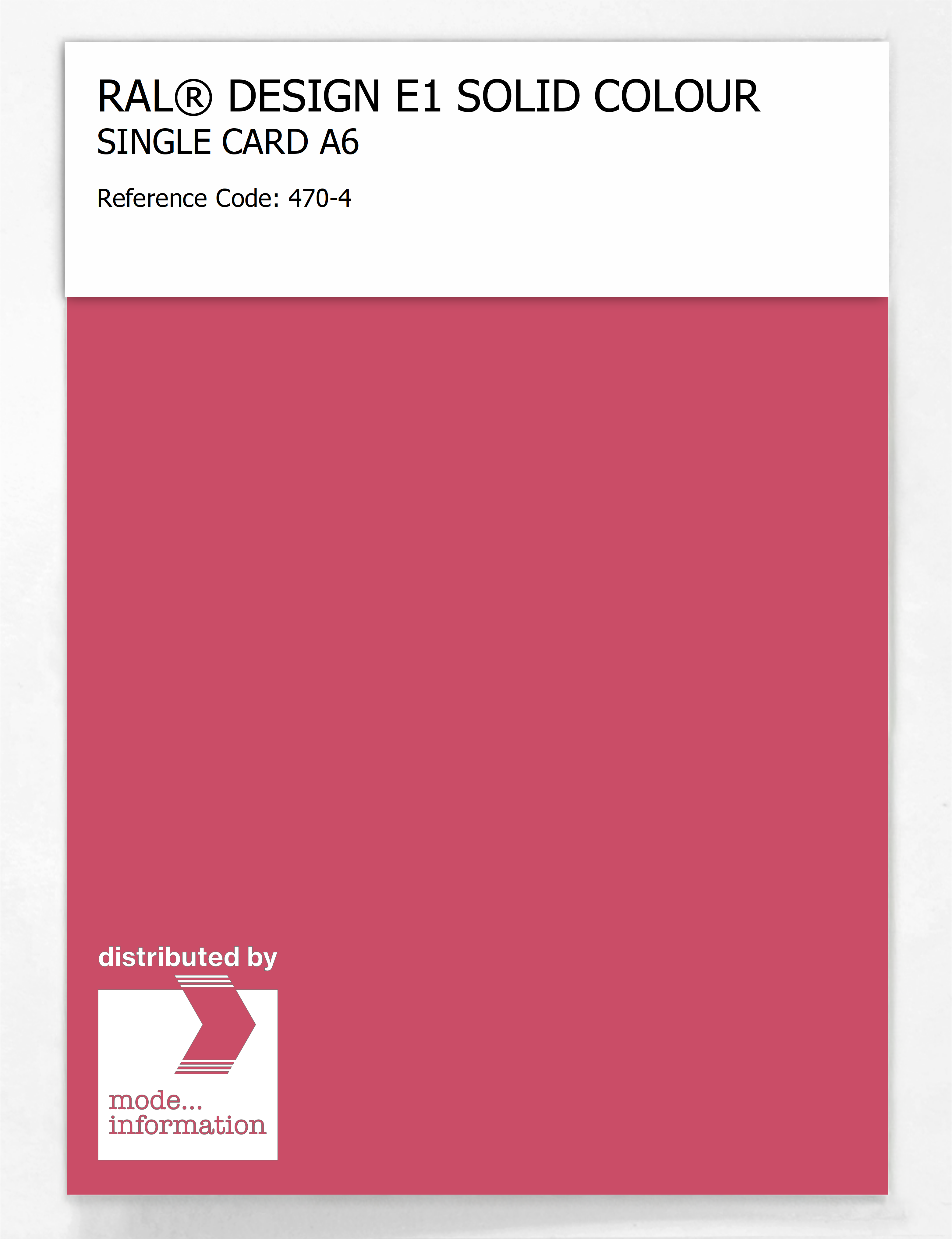 Product image 1 of the product “RAL® EFFECT E1 SINGLE CARD 400 SERIES 470-4 ”
