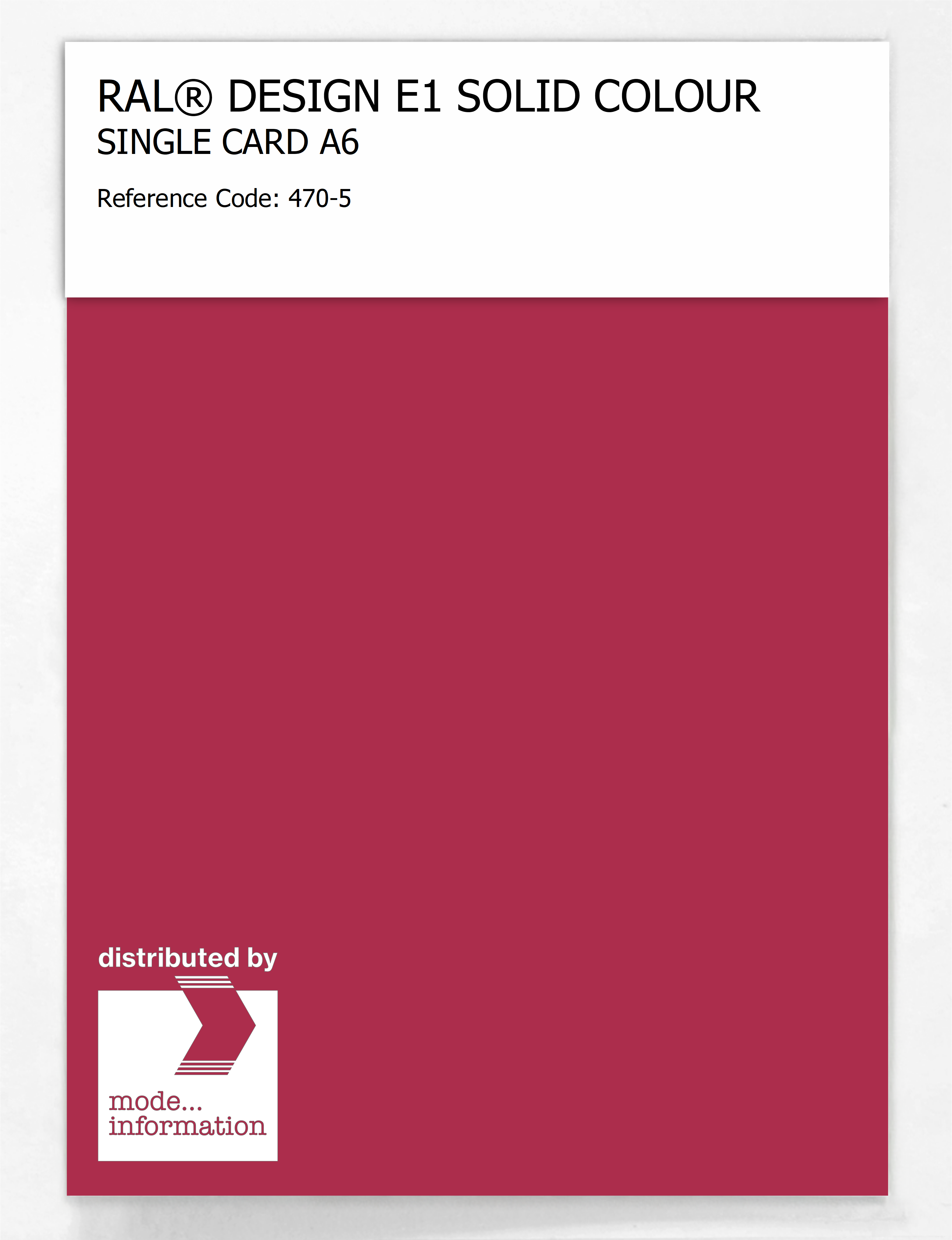 Product image 1 of the product “RAL® EFFECT E1 SINGLE CARD 400 SERIES 470-5 ”