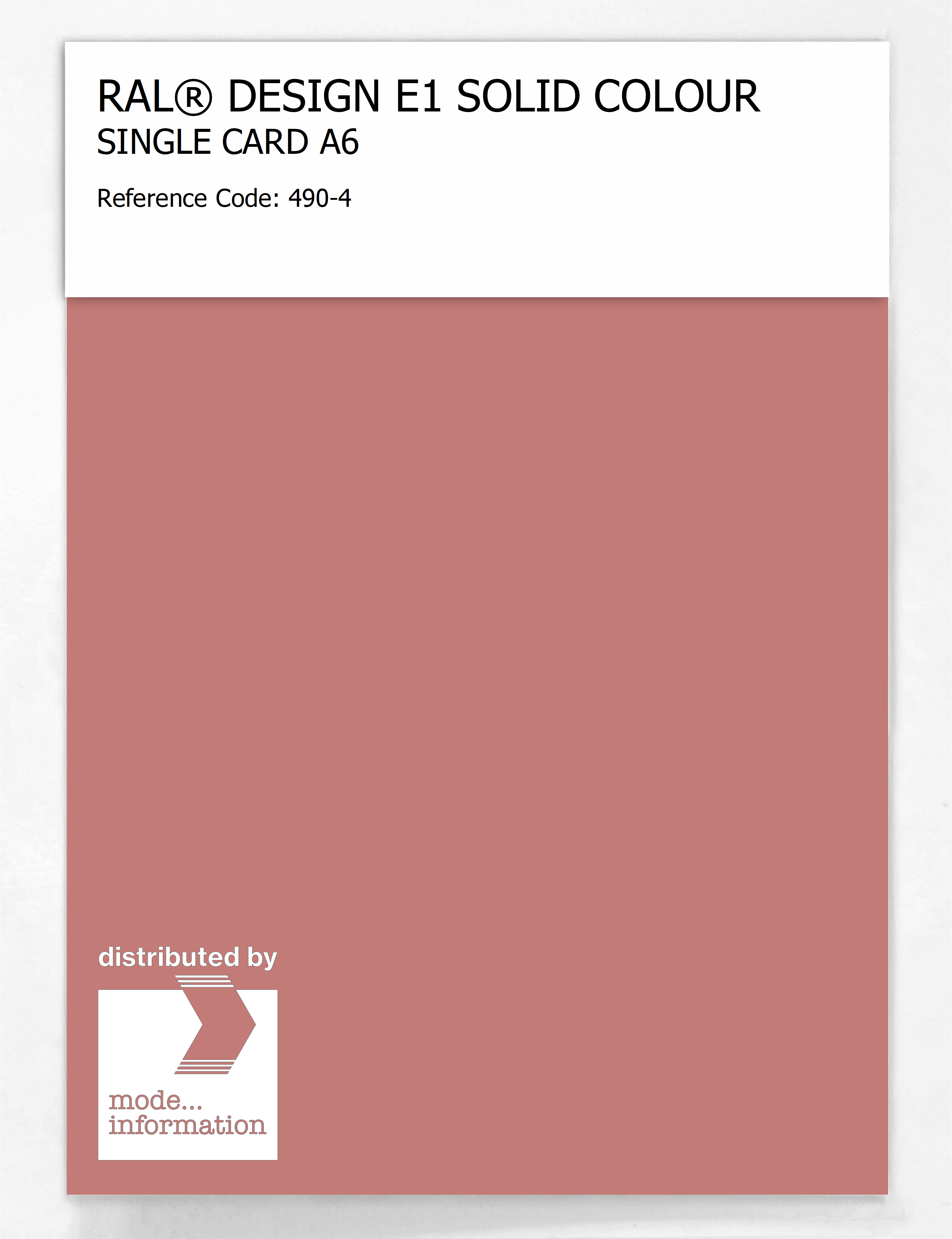 Product image 1 of the product “RAL® EFFECT E1 SINGLE CARD 400 SERIES 490-4 ”