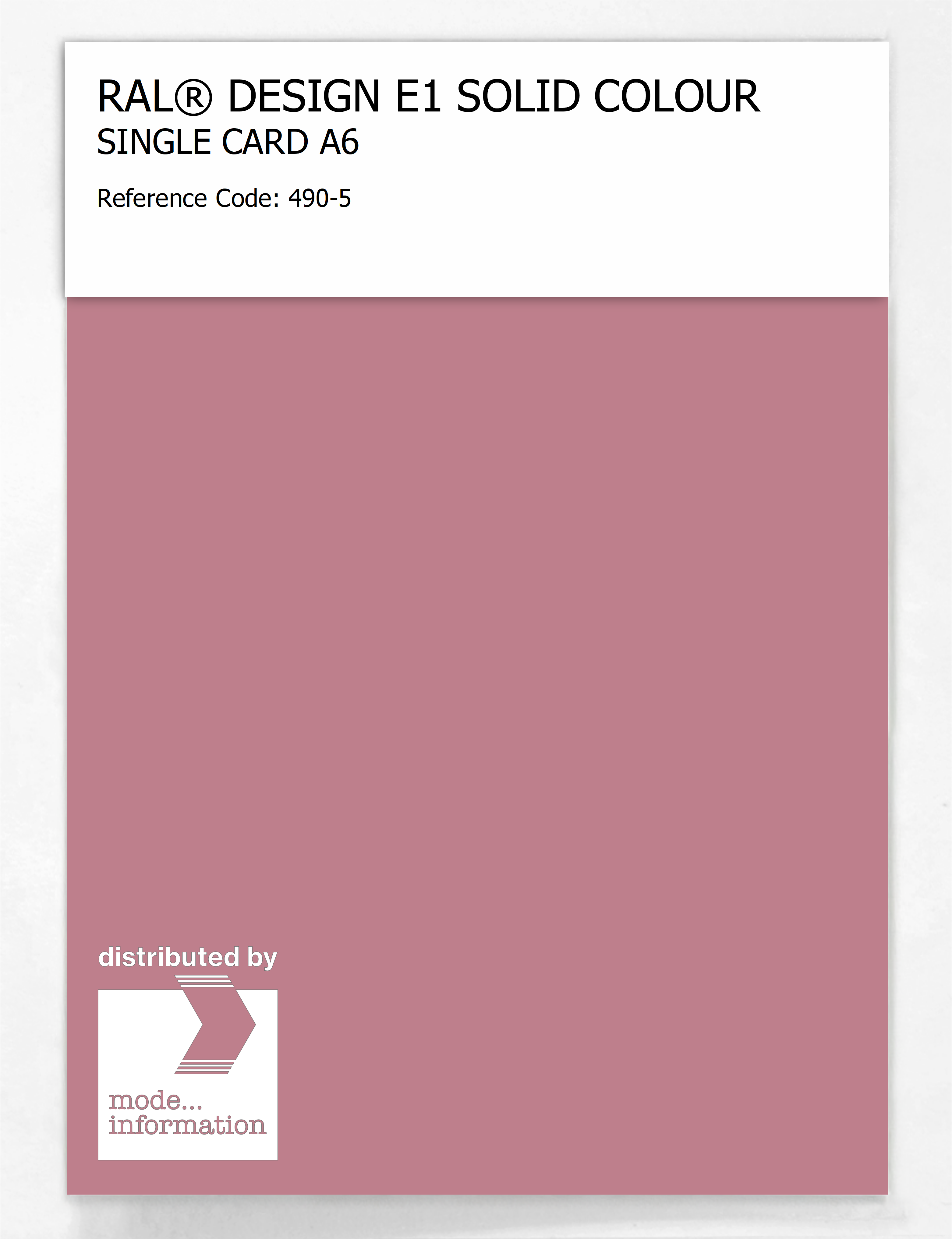 Product image 1 of the product “RAL® EFFECT E1 SINGLE CARD 400 SERIES 490-5 ”