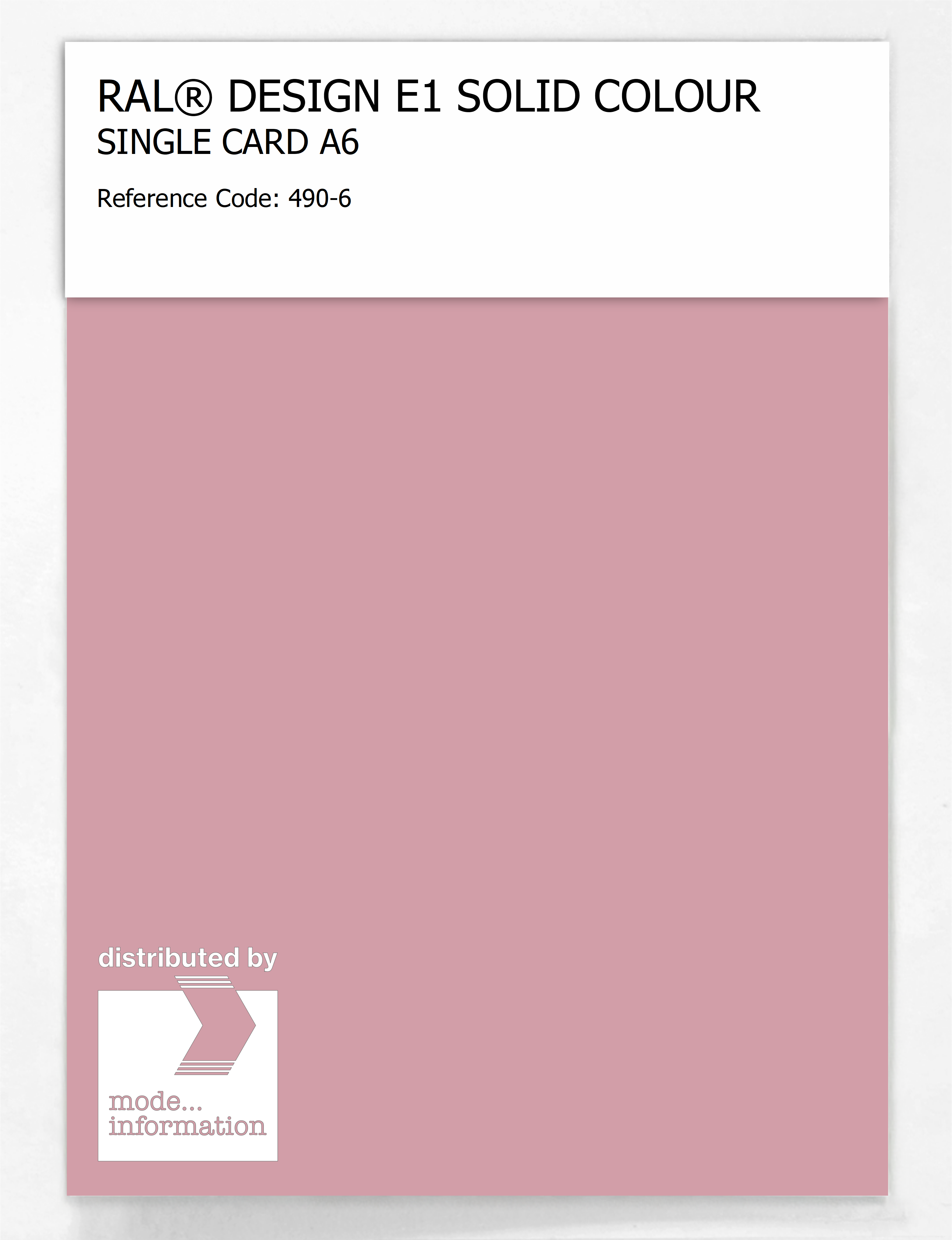 Product image 1 of the product “RAL® EFFECT E1 SINGLE CARD 400 SERIES 490-6 ”