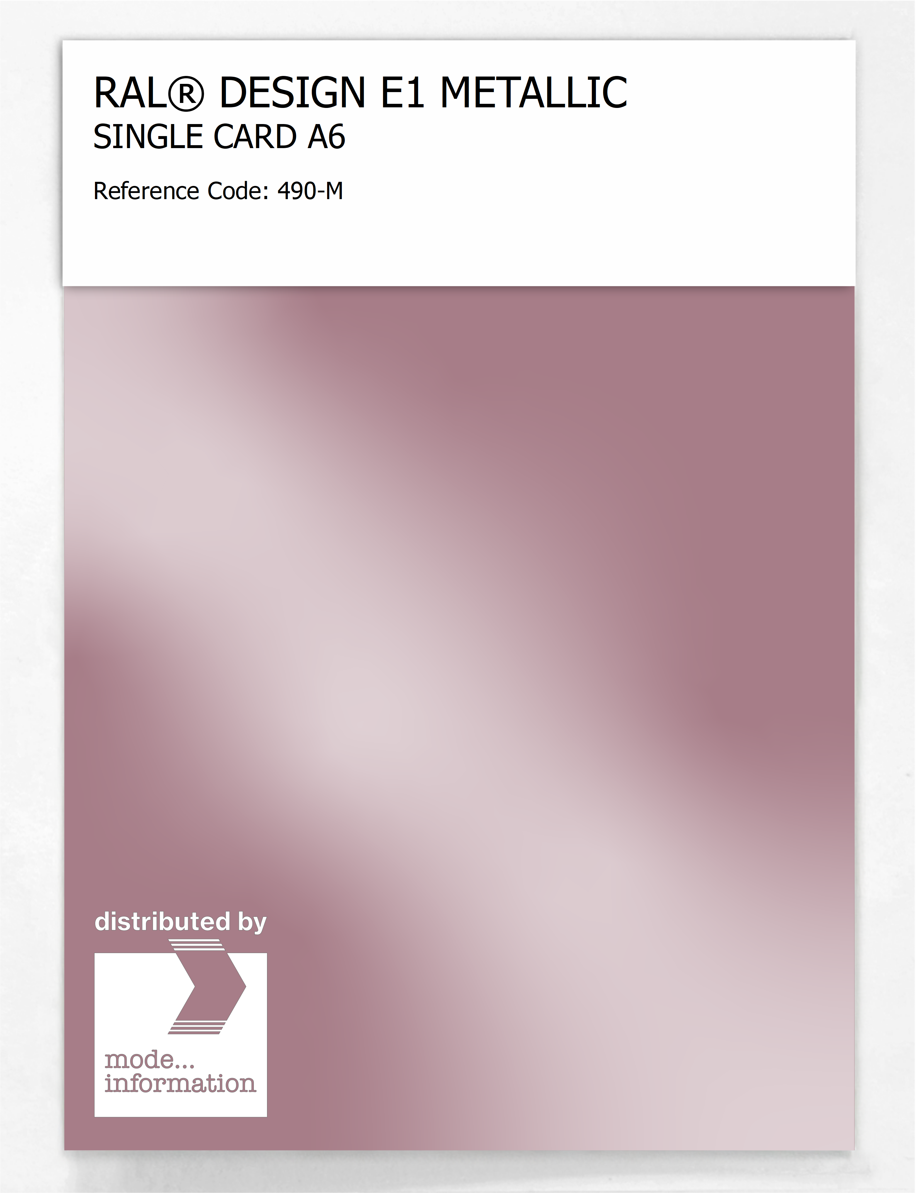 Artikelbild 1 des Artikels “RAL® EFFECT E1 SINGLE CARD 400 SERIES 490-M METALLIC “