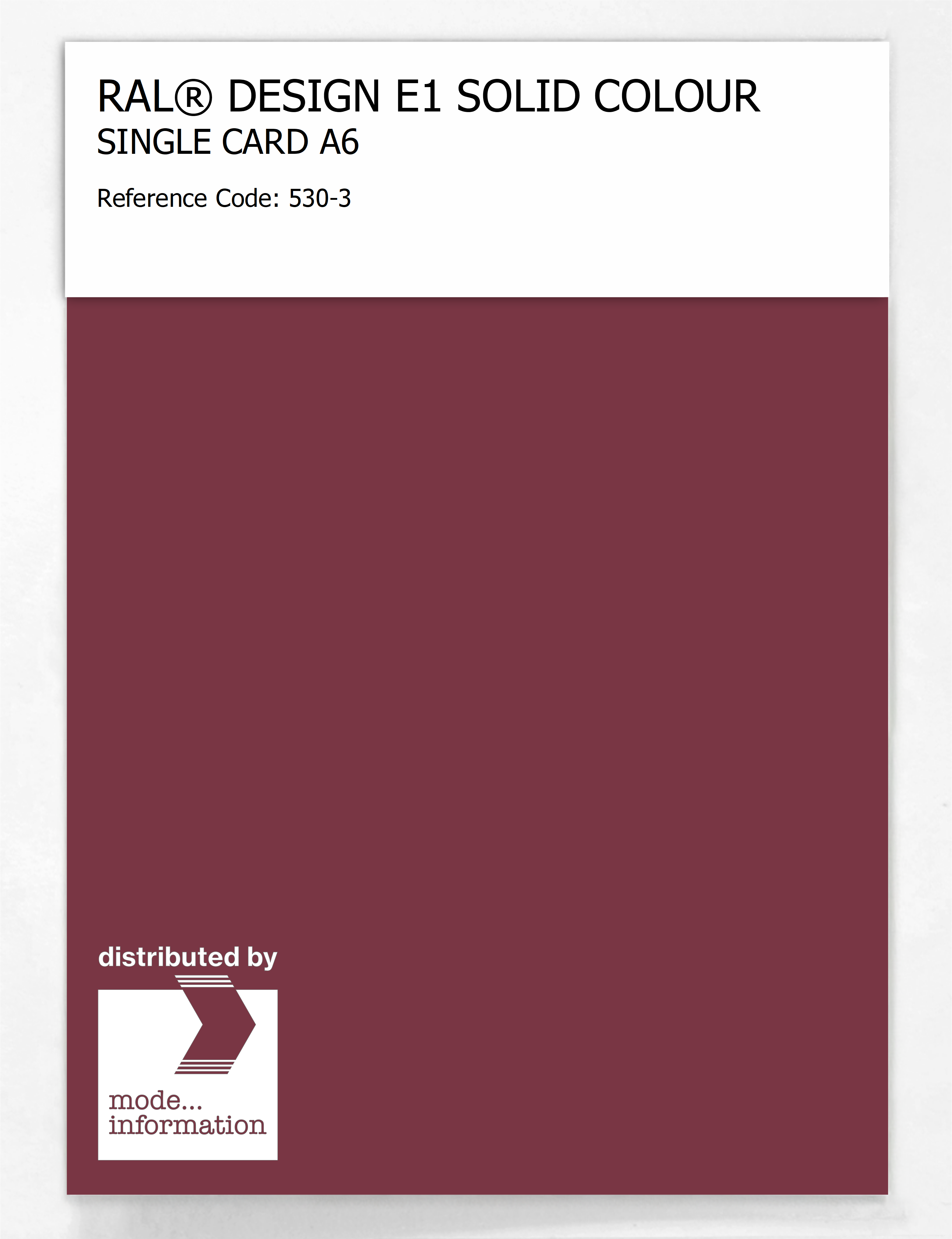 Artikelbild 1 des Artikels “RAL® EFFECT E1 SINGLE CARD 500 SERIES 530-3 “