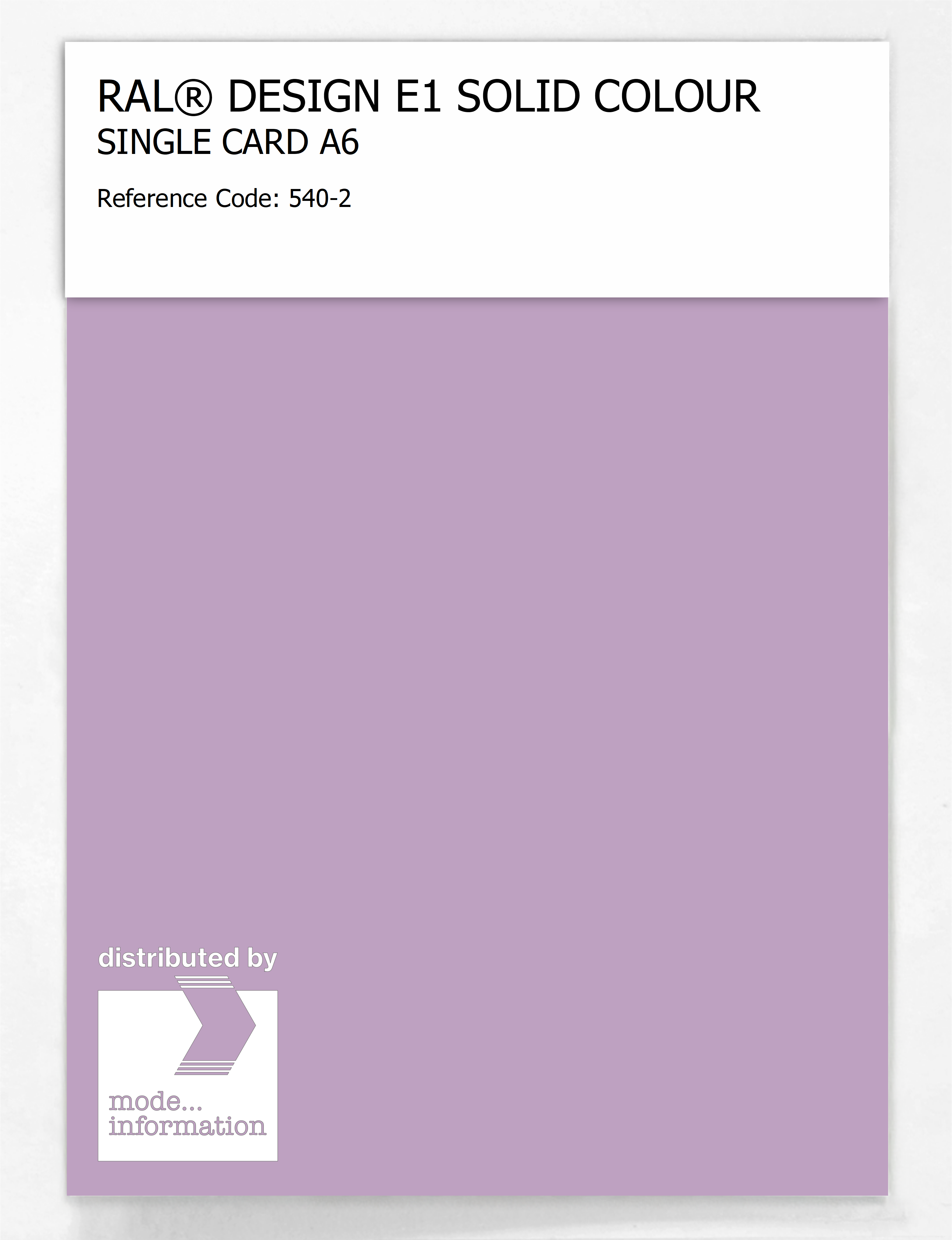 Product image 1 of the product “RAL® EFFECT E1 SINGLE CARD 500 SERIES 540-2 ”