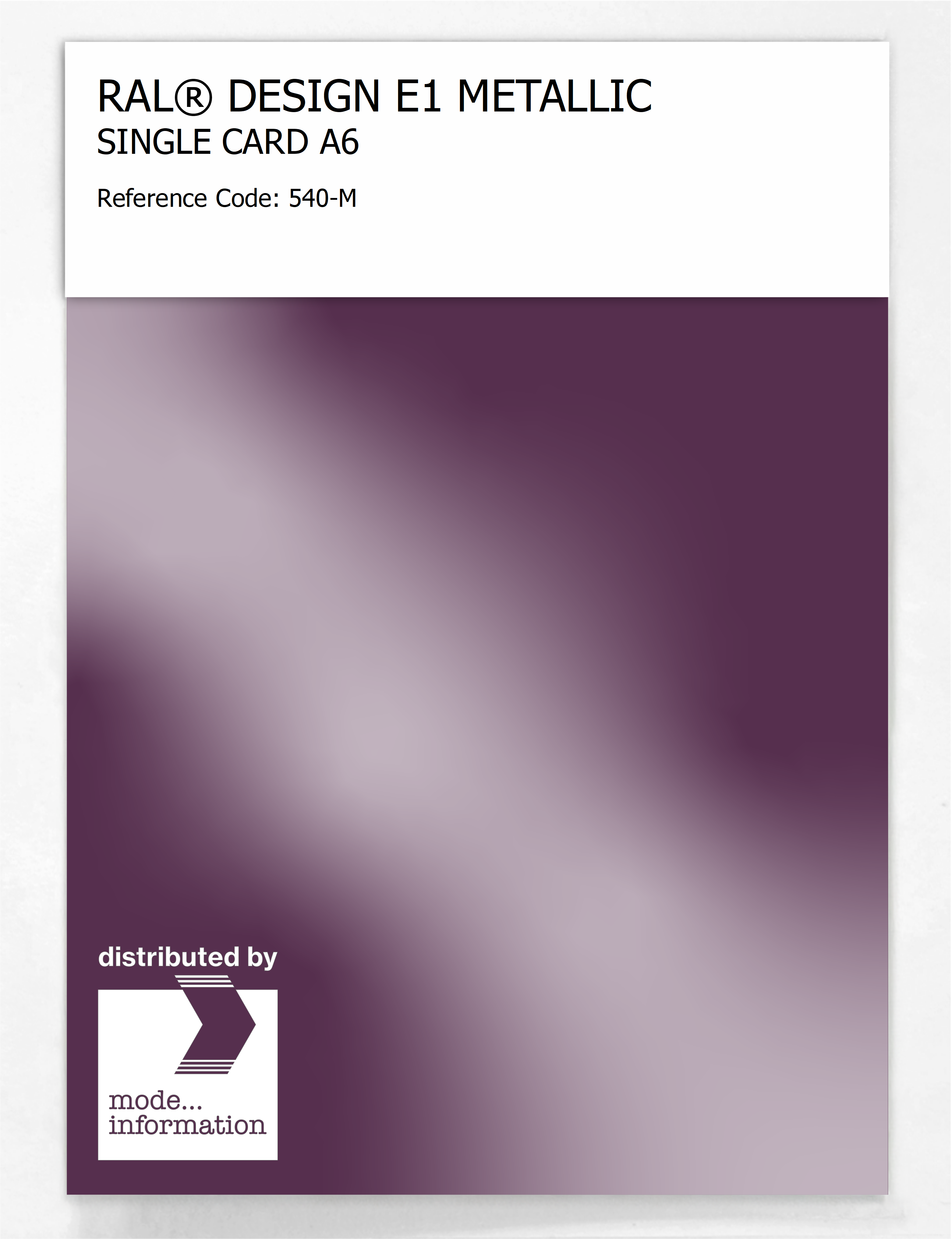 Artikelbild 1 des Artikels “RAL® EFFECT E1 SINGLE CARD 500 SERIES 540-M METALLIC “