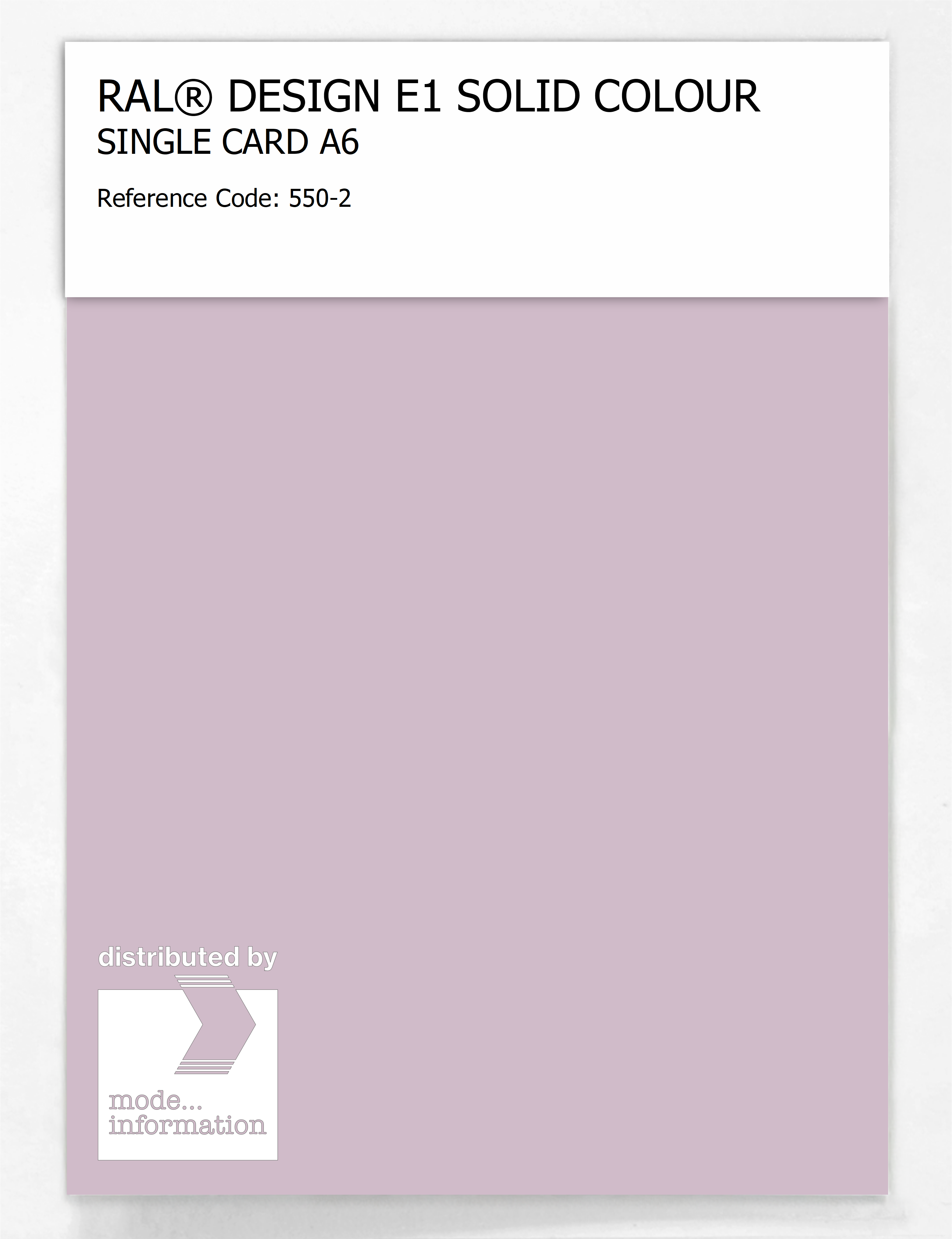 Product image 1 of the product “RAL® EFFECT E1 SINGLE CARD 500 SERIES 550-2 ”