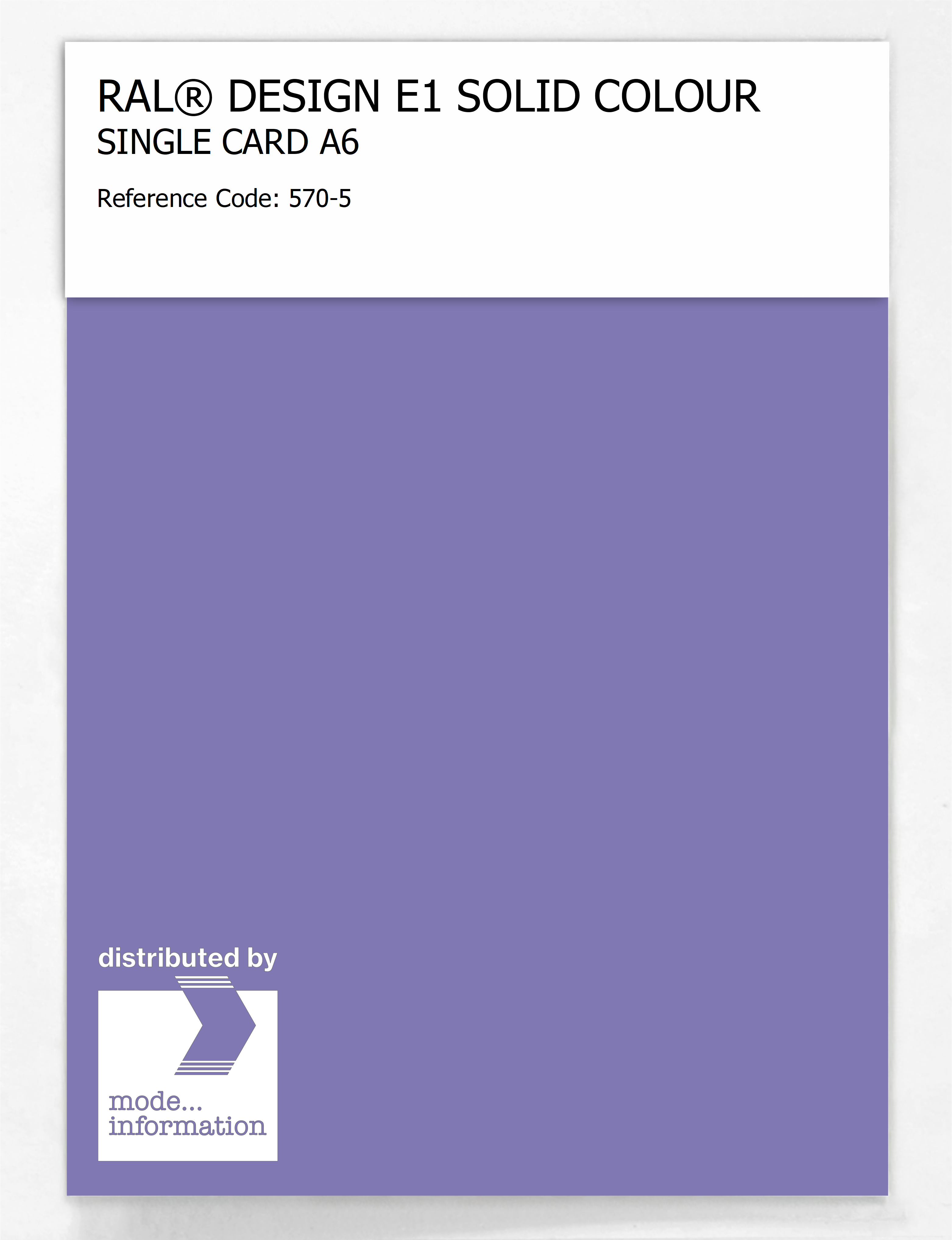 Artikelbild 1 des Artikels “RAL® EFFECT E1 SINGLE CARD 500 SERIES 570-5 “