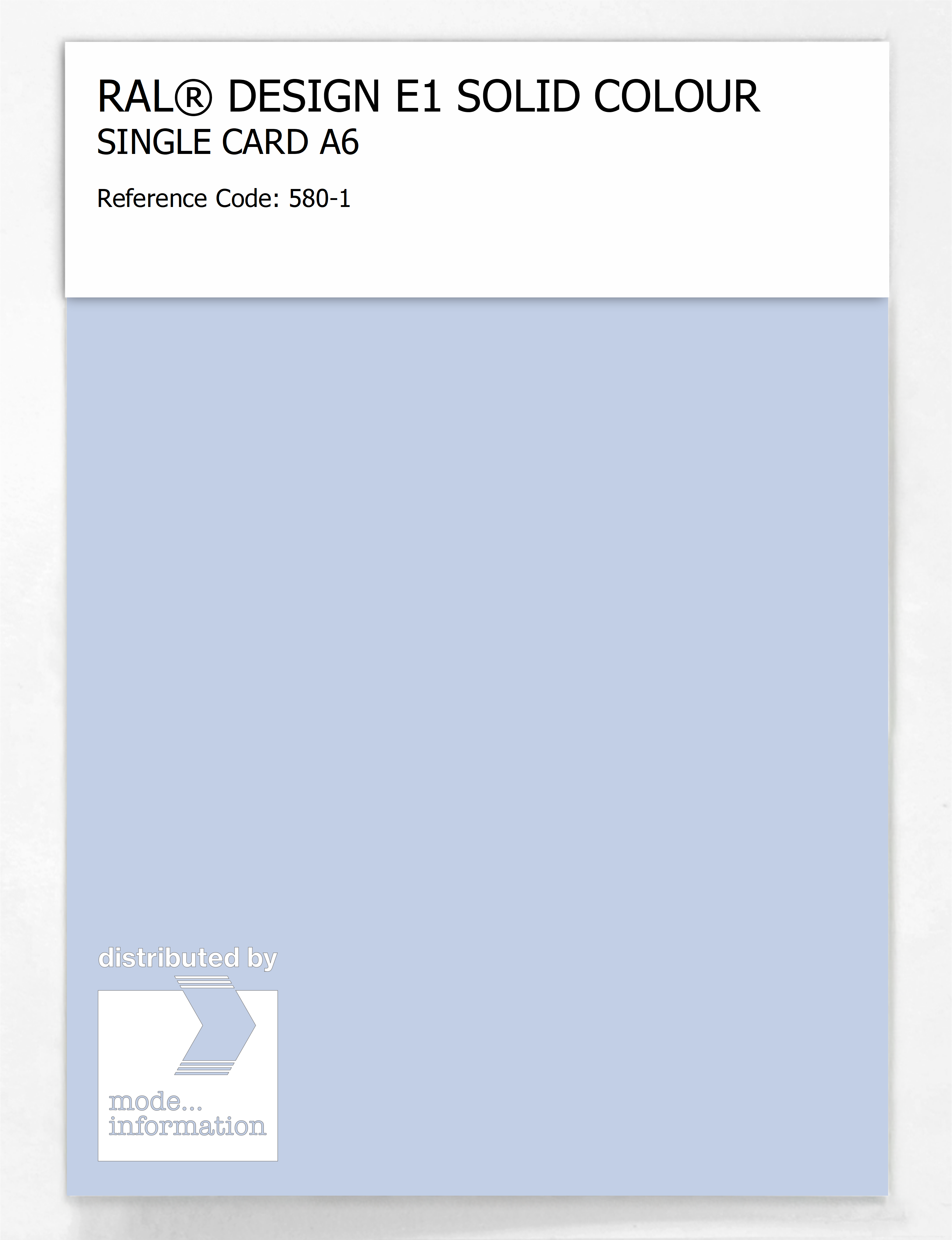Artikelbild 1 des Artikels “RAL® EFFECT E1 SINGLE CARD 500 SERIES 580-1 “