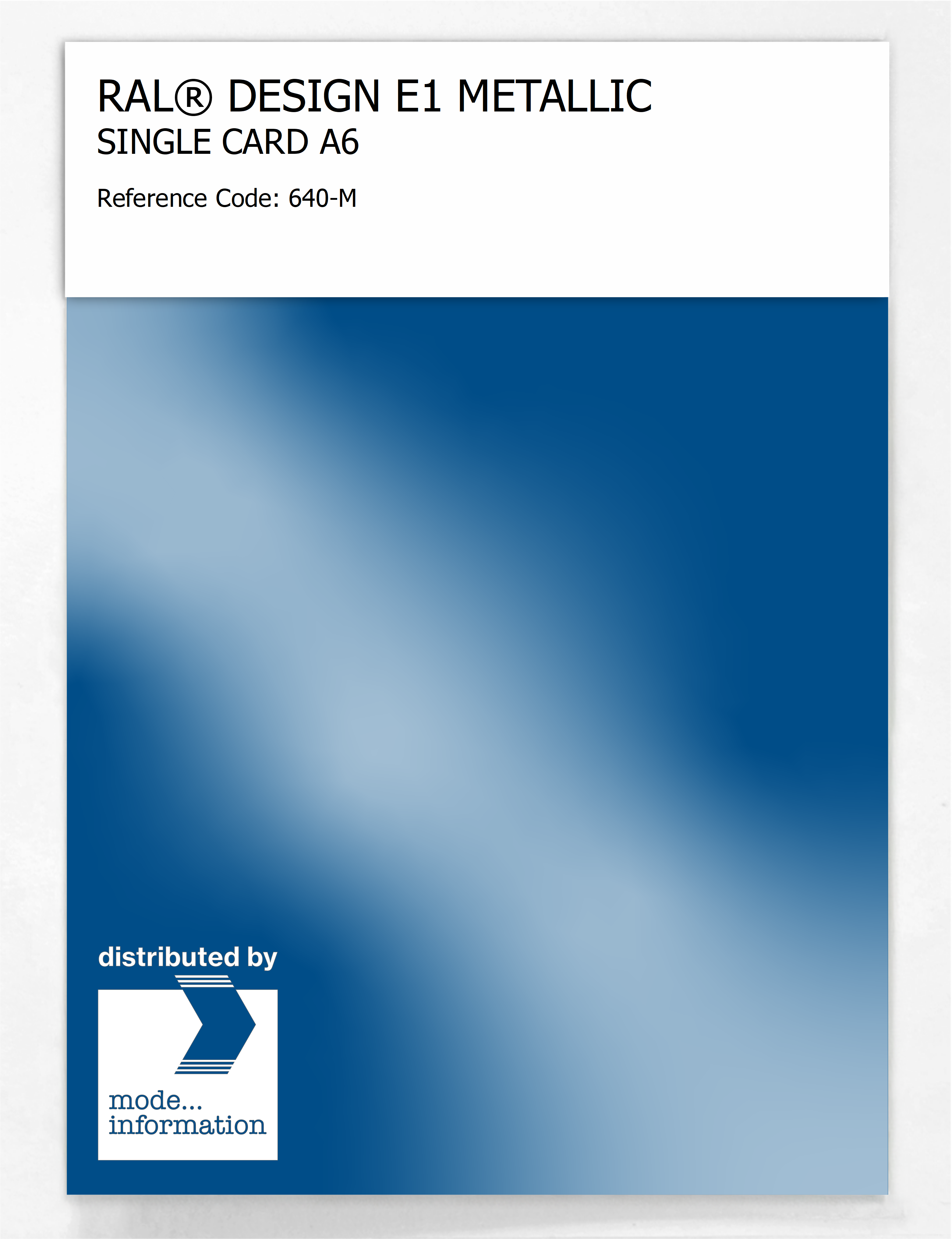 Artikelbild 1 des Artikels “RAL® EFFECT E1 SINGLE CARD 600 SERIES 640-M METALLIC “