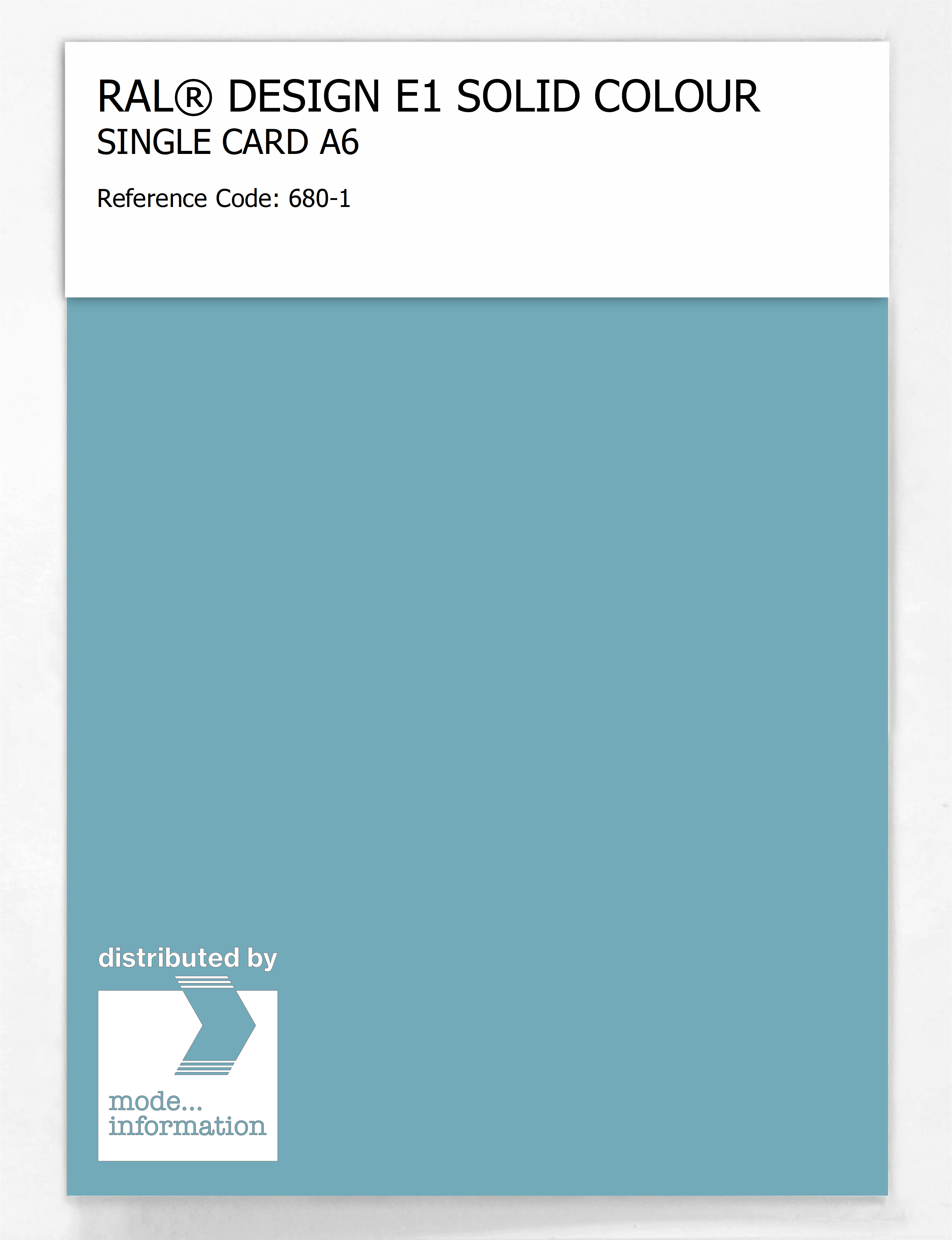 Product image 1 of the product “RAL® EFFECT E1 SINGLE CARD 600 SERIES 680-1 ”