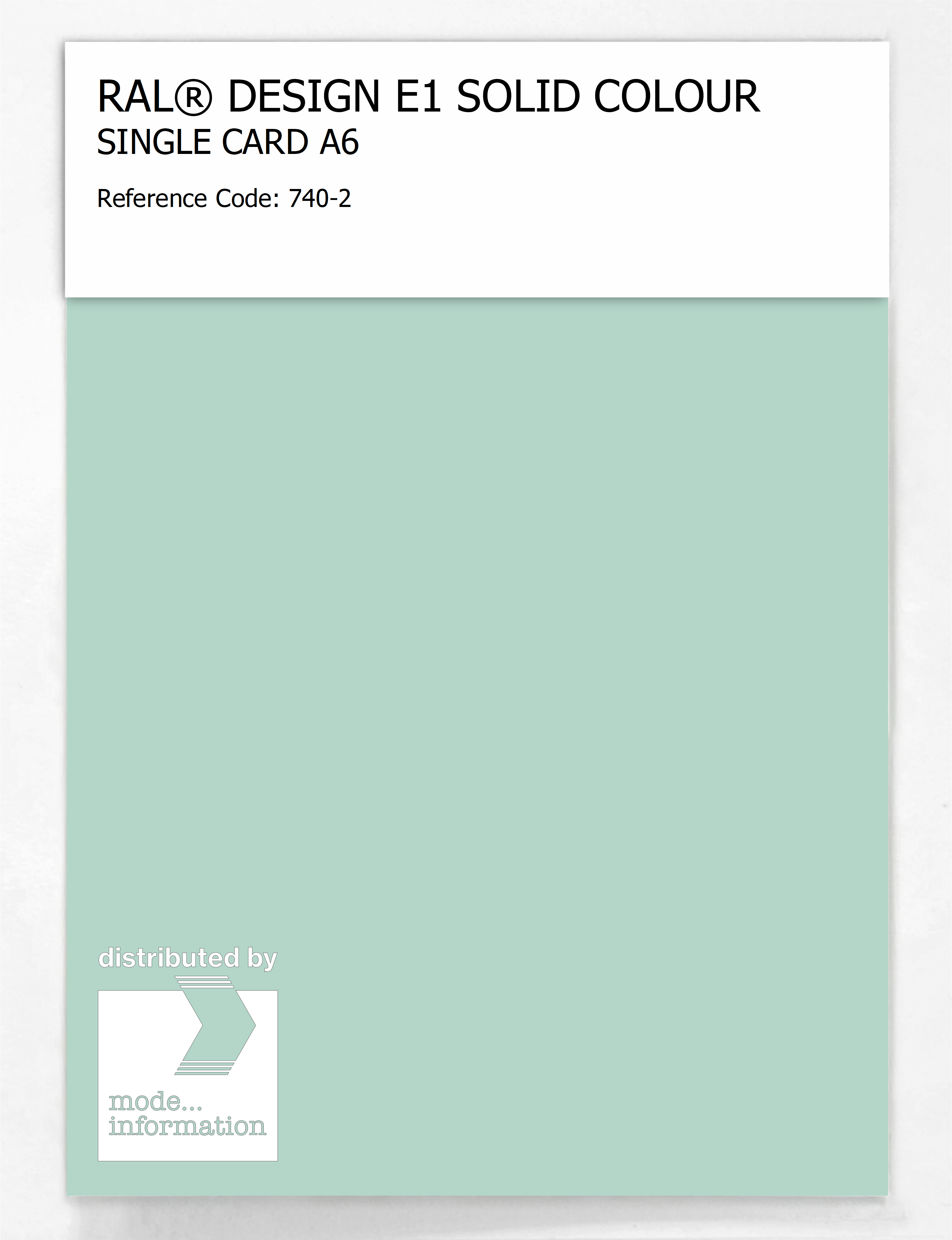 Product image 1 of the product “RAL® EFFECT E1 SINGLE CARD 700 SERIES 740-2 ”