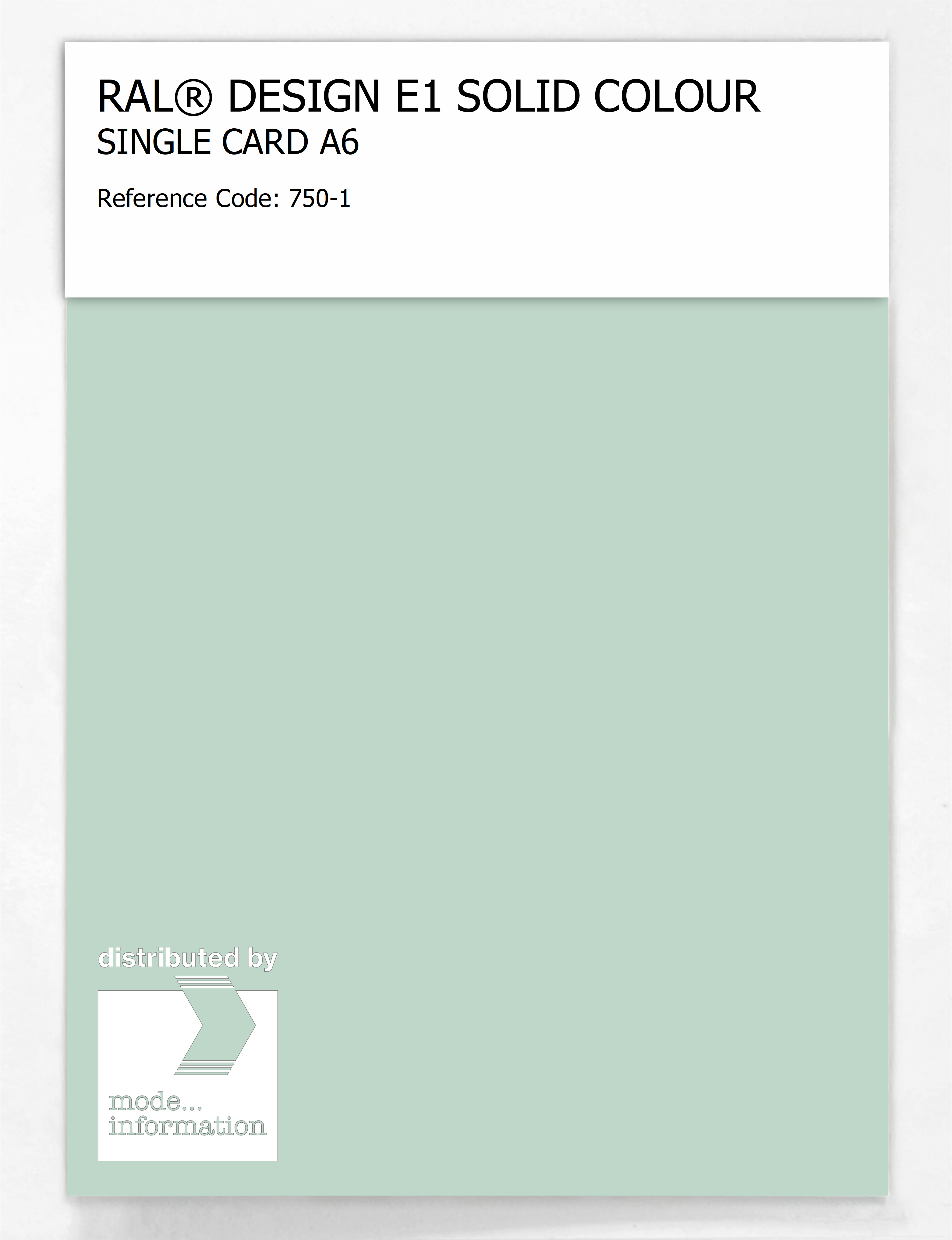 Artikelbild 1 des Artikels “RAL® EFFECT E1 SINGLE CARD 700 SERIES 750-1 “