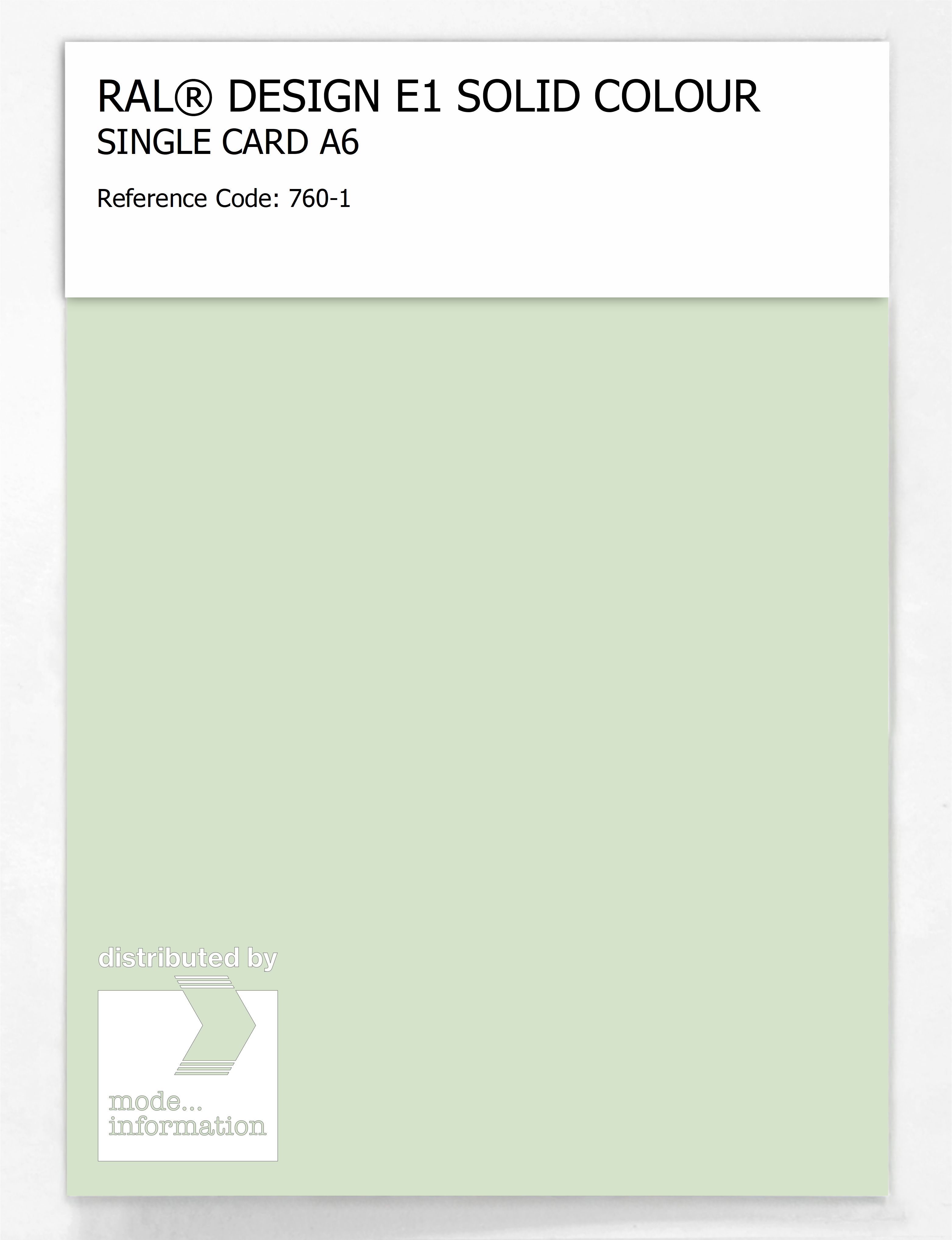Product image 1 of the product “RAL® EFFECT E1 SINGLE CARD 700 SERIES 760-1 ”