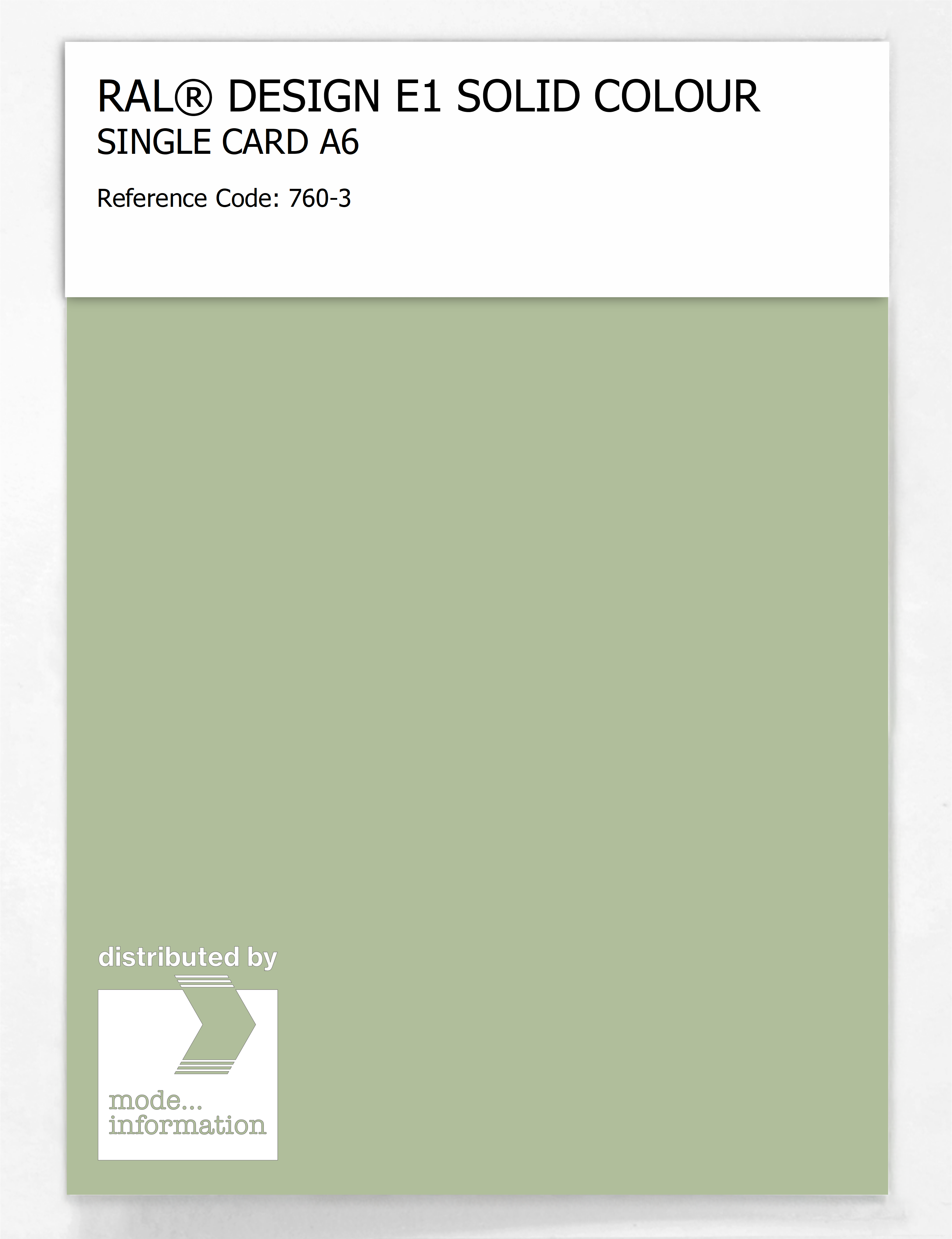 Product image 1 of the product “RAL® EFFECT E1 SINGLE CARD 700 SERIES 760-3 ”