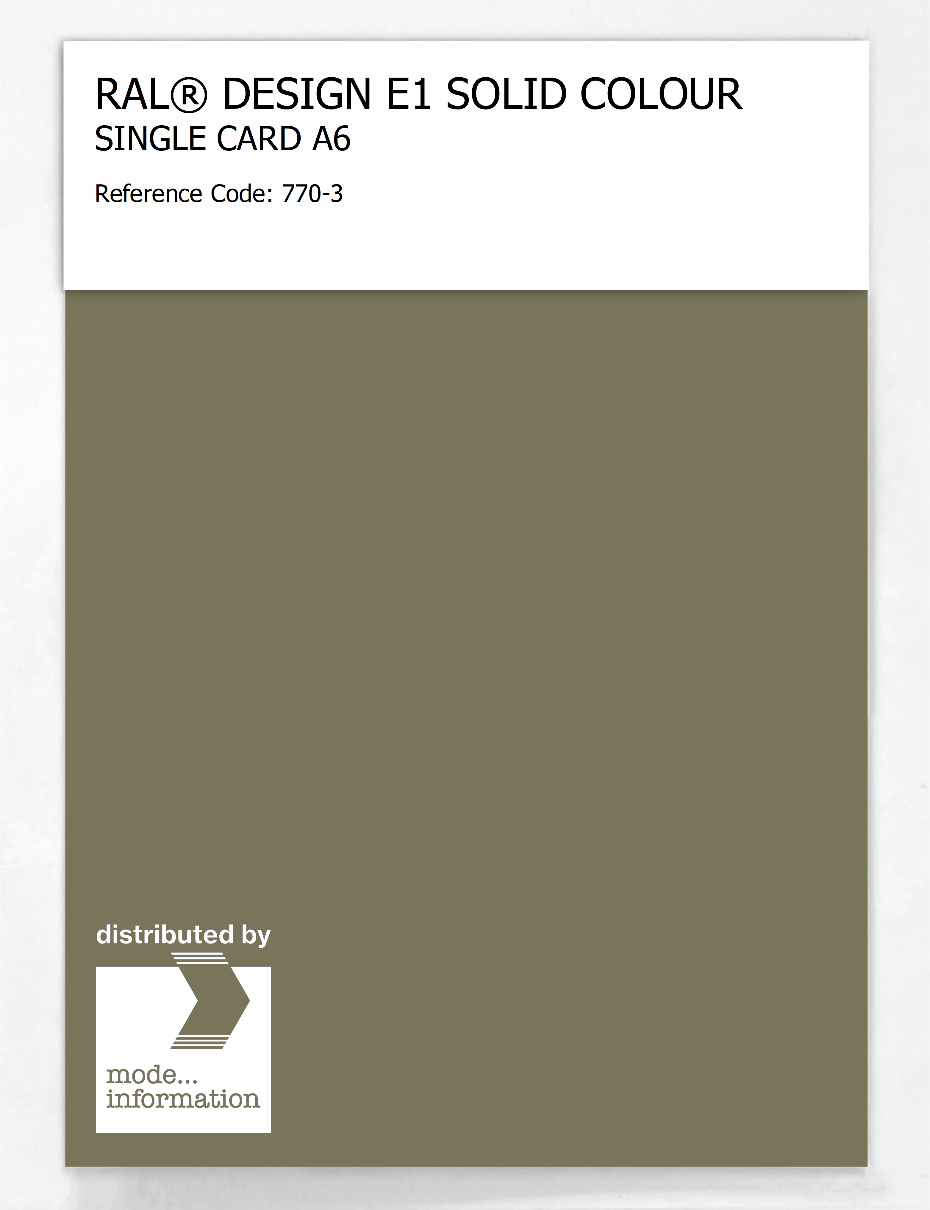 Artikelbild 1 des Artikels “RAL® EFFECT E1 SINGLE CARD 700 SERIES 770-3 “