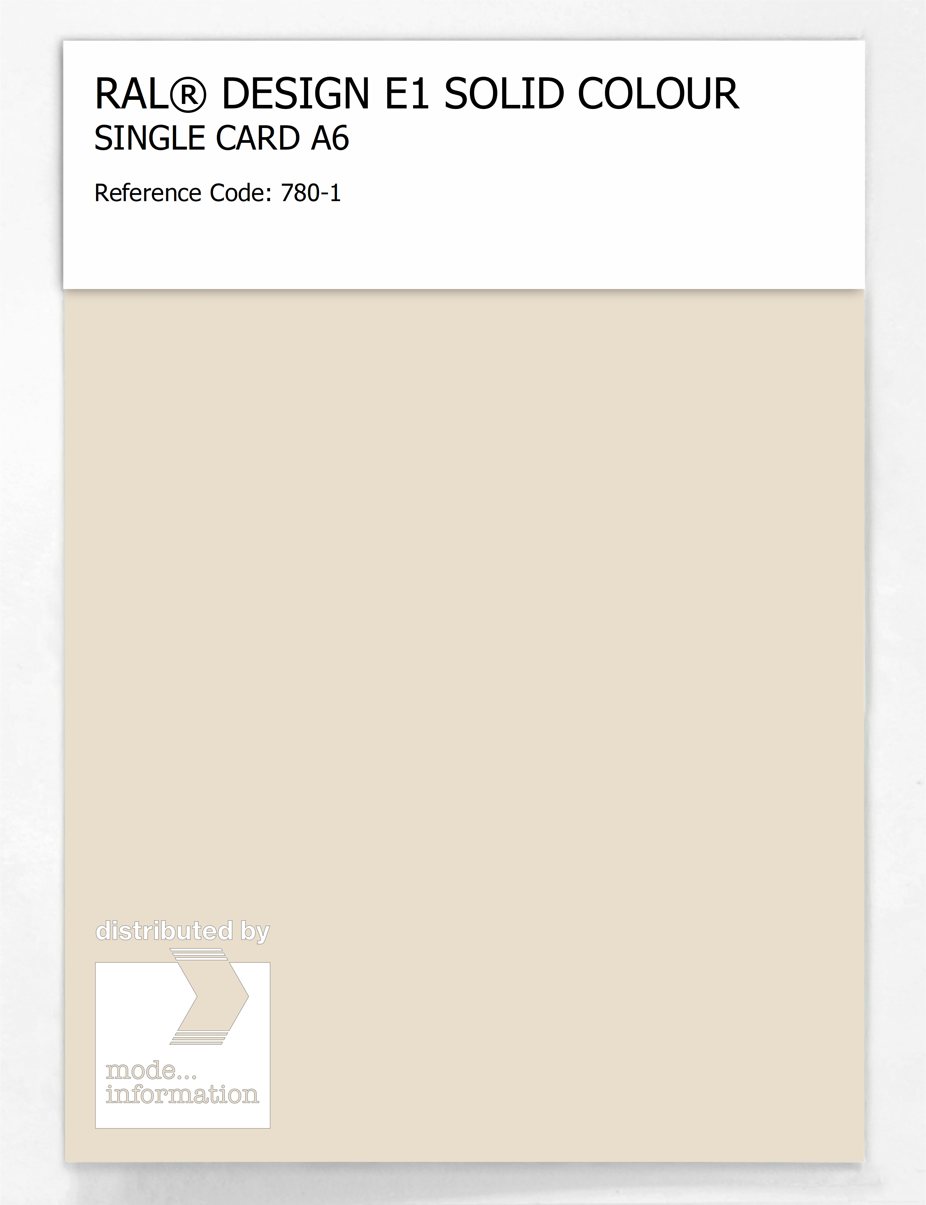 Product image 1 of the product “RAL® EFFECT E1 SINGLE CARD 700 SERIES 780-1 ”