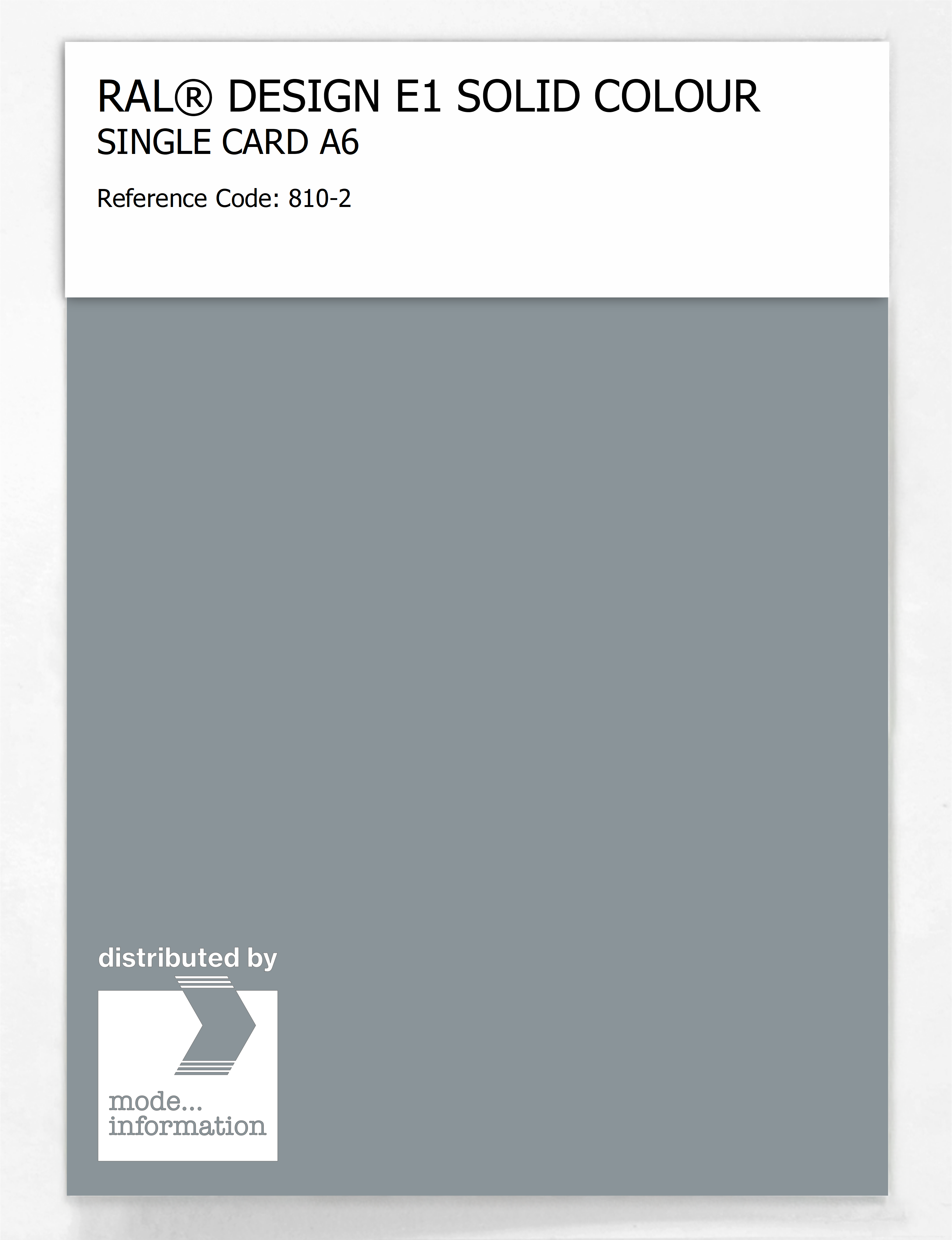 Product image 1 of the product “RAL® EFFECT E1 SINGLE CARD 800 SERIES 810-2 ”